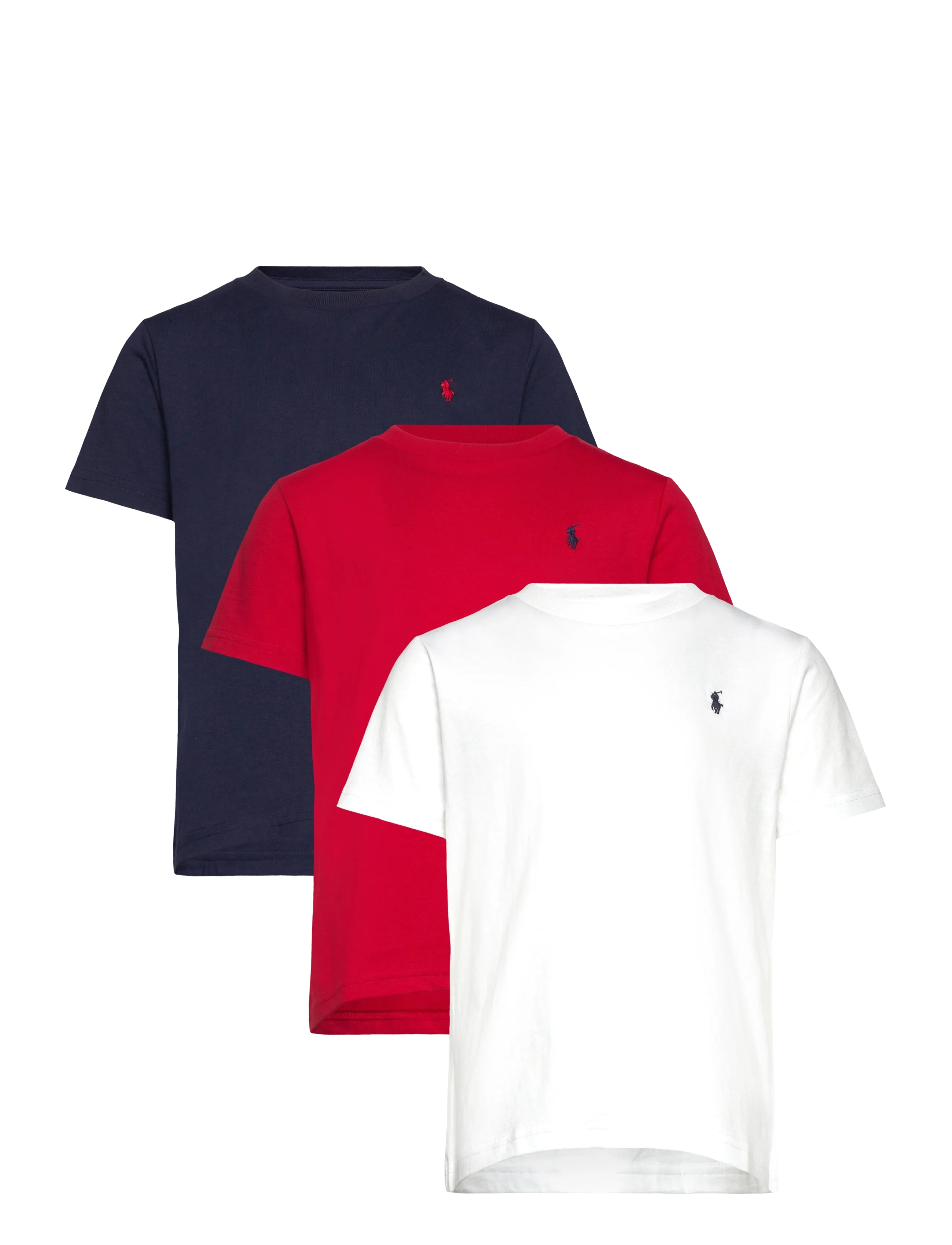 Ralph Lauren Kids Cotton Jersey Crewneck Tee 3-Pack - Overdele - POLO ESSENTIALS 1 / multi