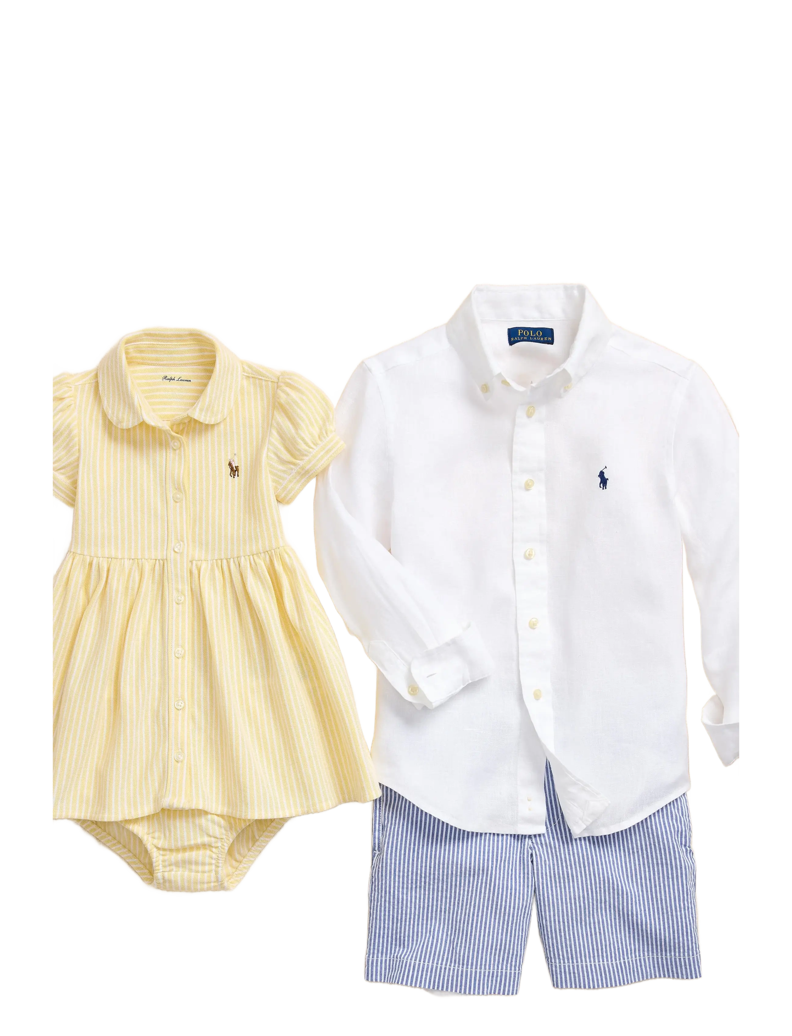 Ralph Lauren Kids - Stretch Cotton Seersucker Short - chino-stuttbuxur - blue seersucker - 3