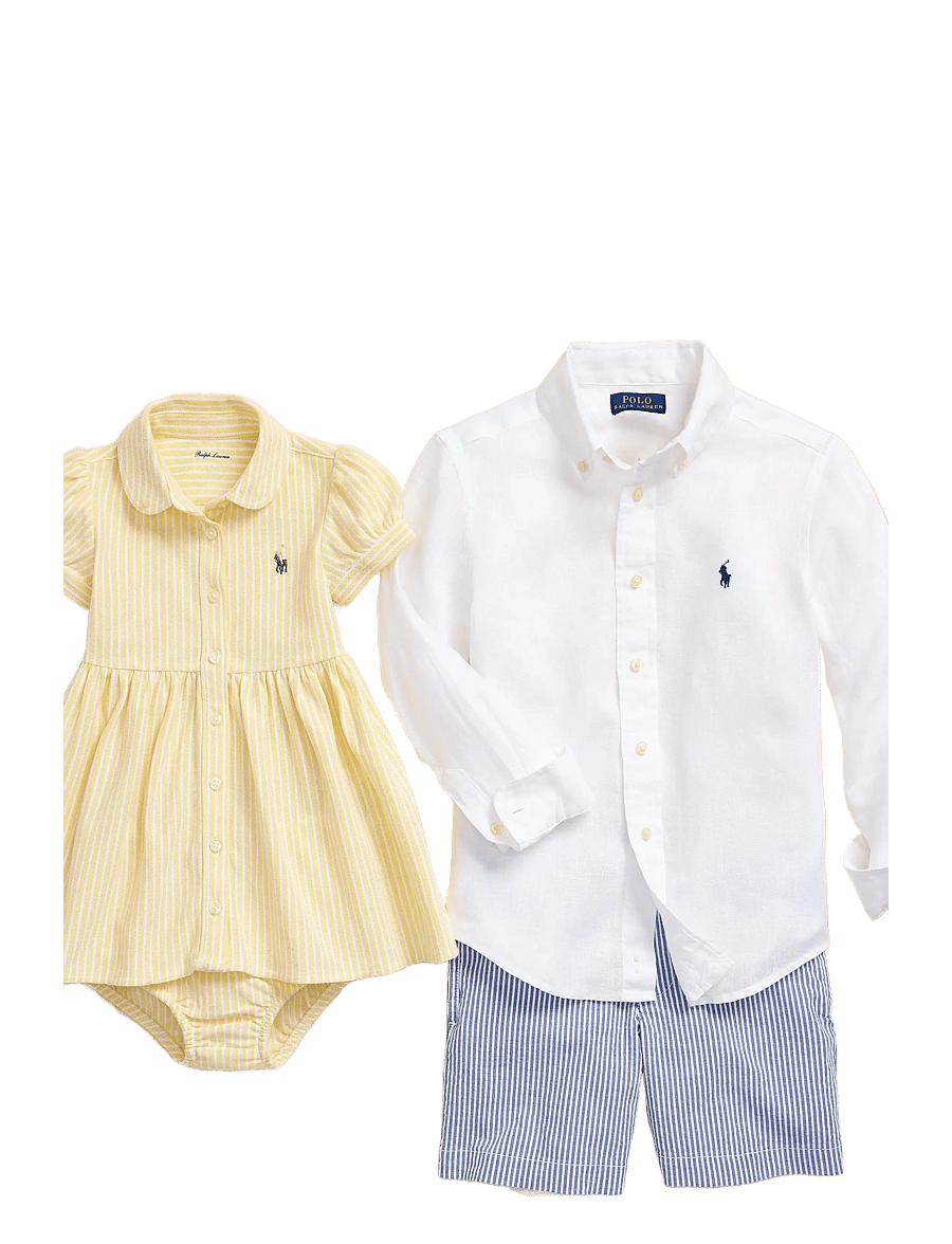 Ralph Lauren Kids - Stretch Cotton Seersucker Short - chino shorts - blue seersucker - 3