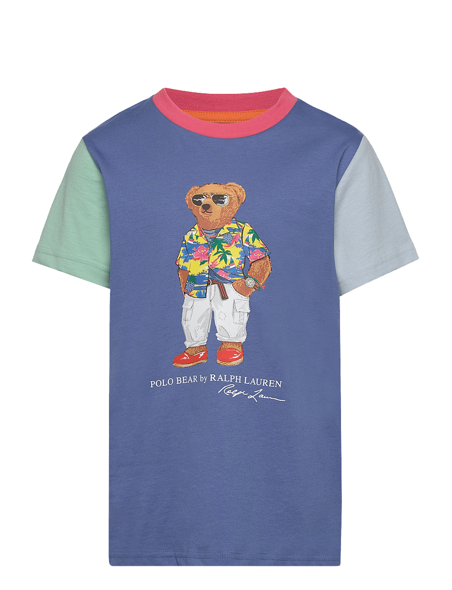 Ralph Lauren Kids - Polo Bear Color-Blocked Cotton Tee - sp24 clb55 bear f - 0