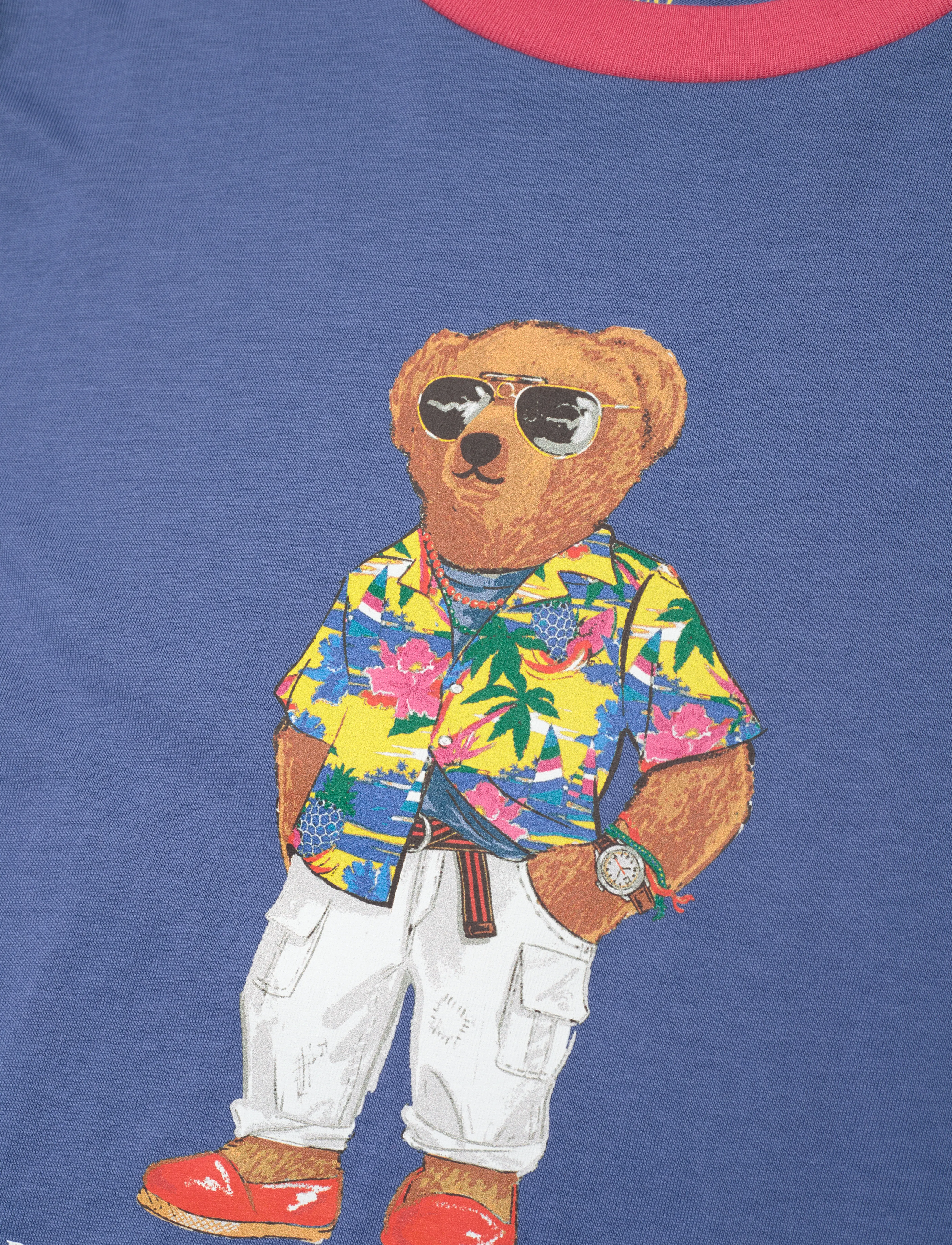 Ralph Lauren Kids - Polo Bear Color-Blocked Cotton Tee - sp24 clb55 bear f - 2