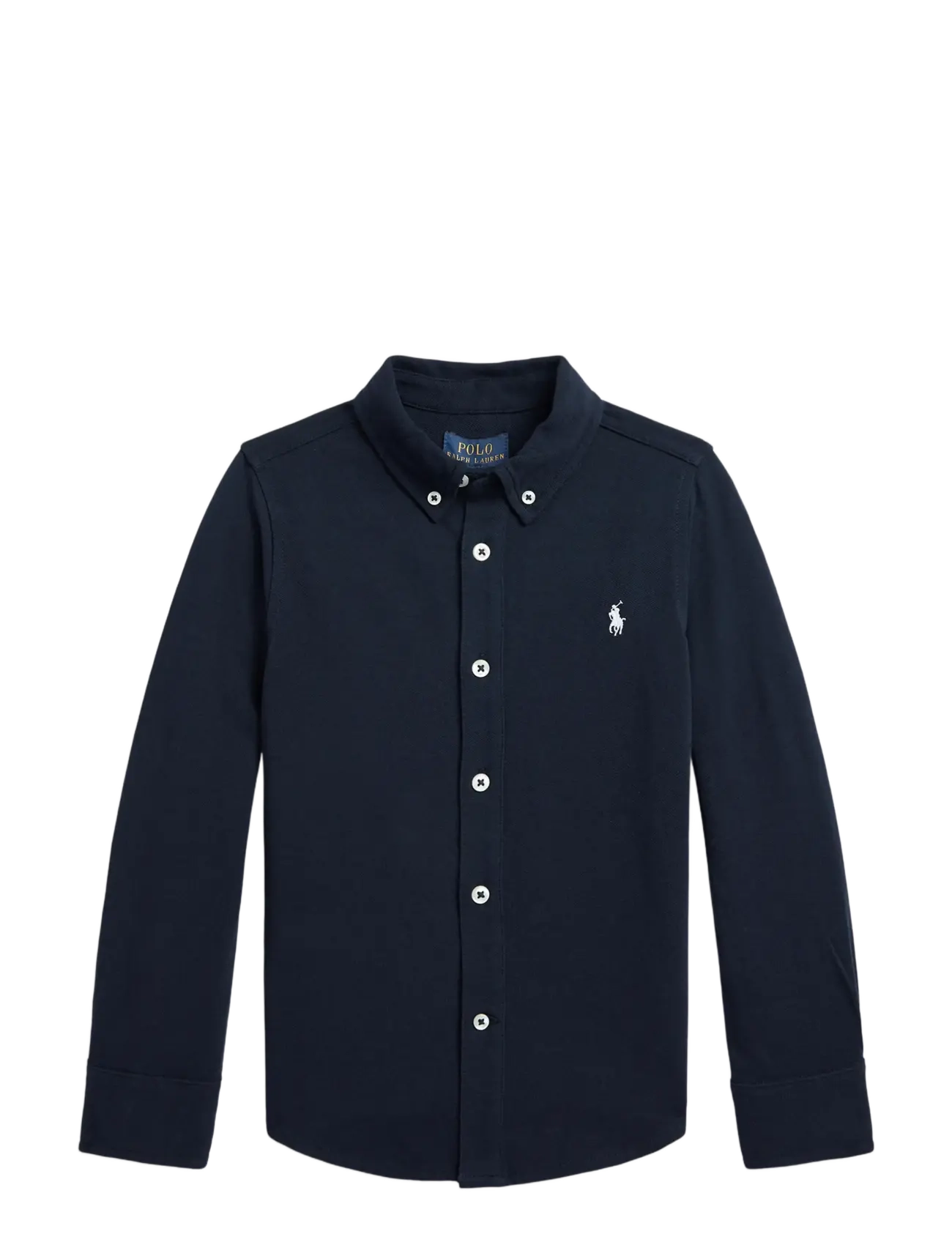 Ralph Lauren Kids Featherweight Cotton Mesh Shirt - Kupuj według rozmiaru - AVIATOR NAVY / black