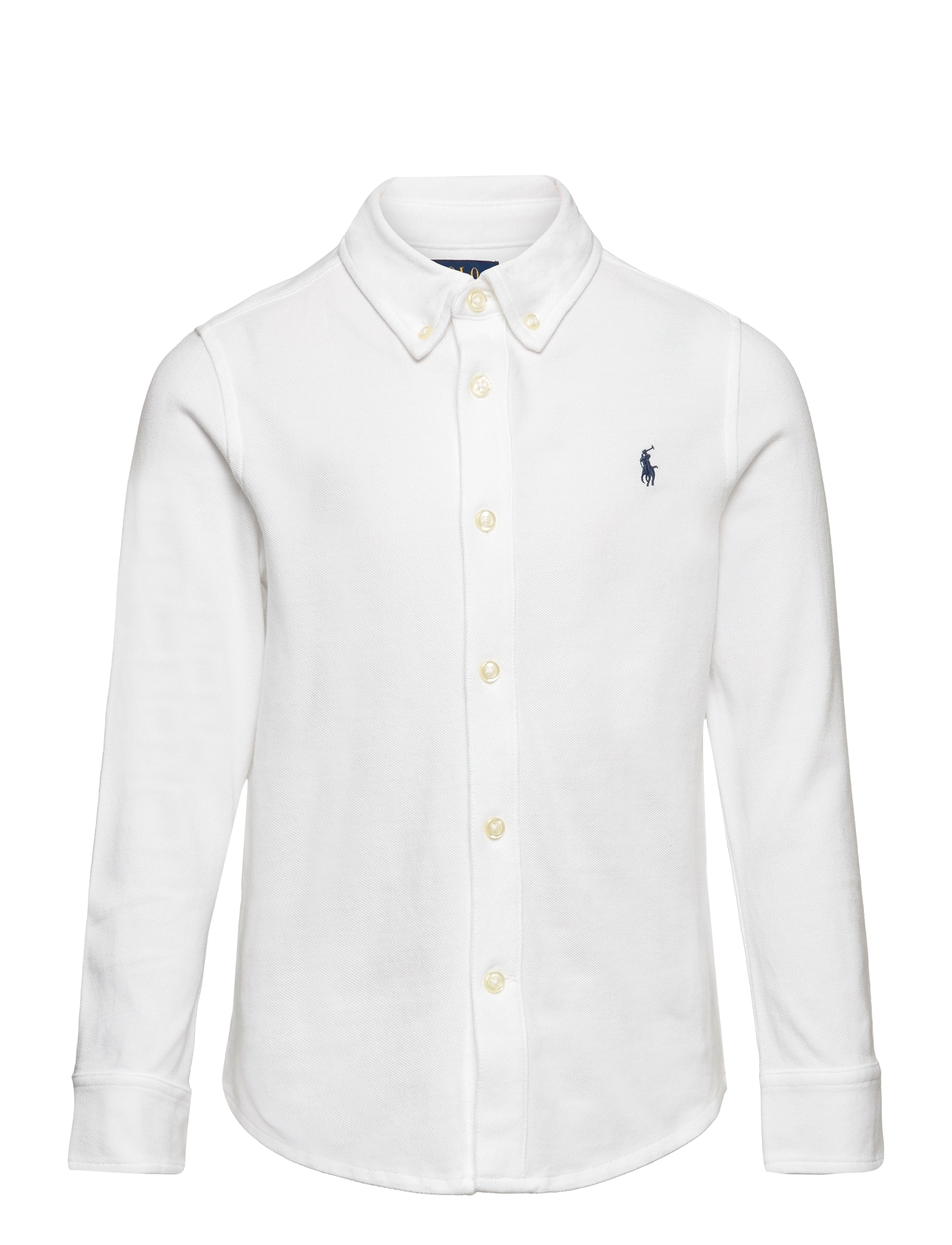 Ralph Lauren Kids Featherweight Cotton Mesh Shirt - Shirts - WHITE / white