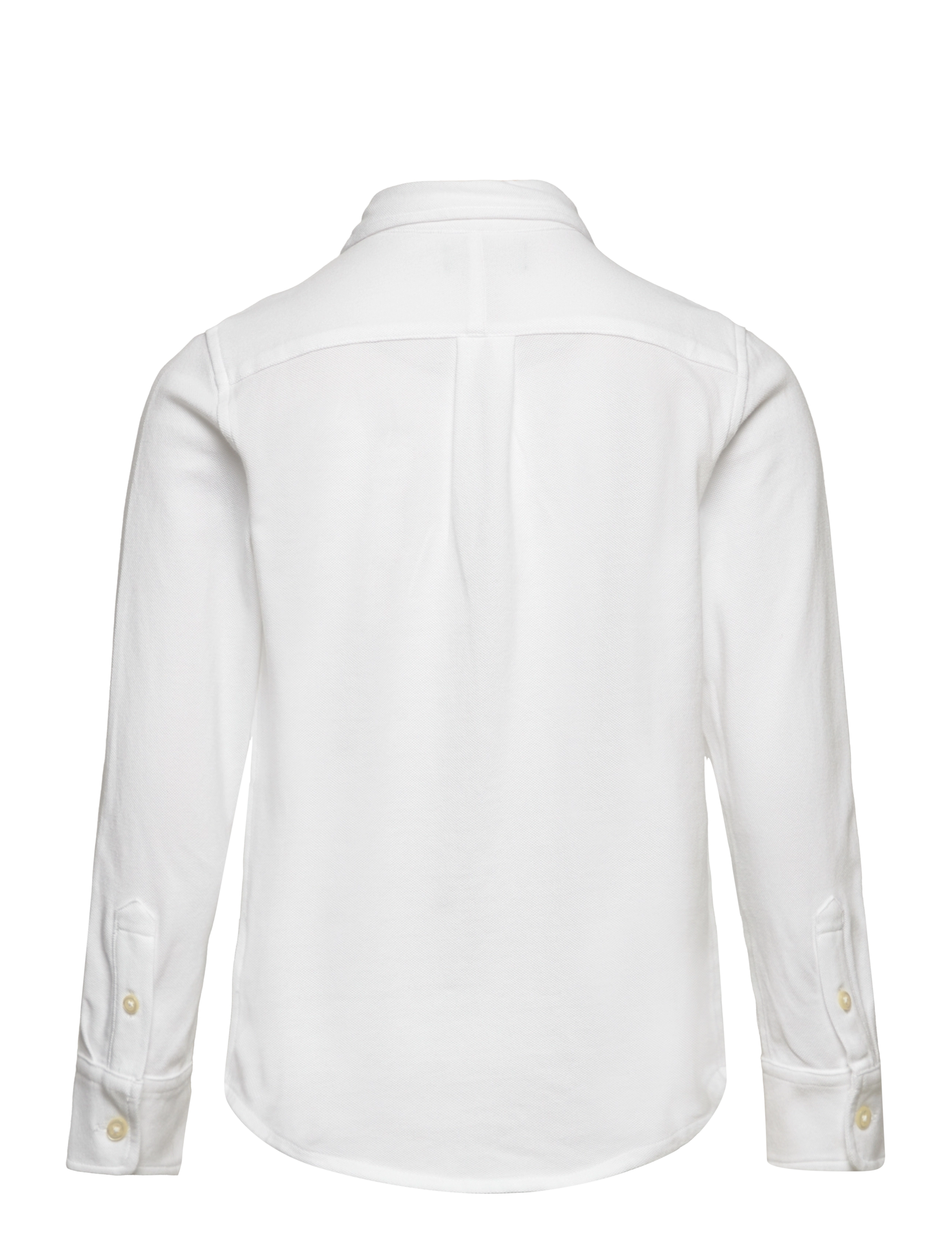 Ralph Lauren Kids - Featherweight Cotton Mesh Shirt - langärmlige hemden - white - 2