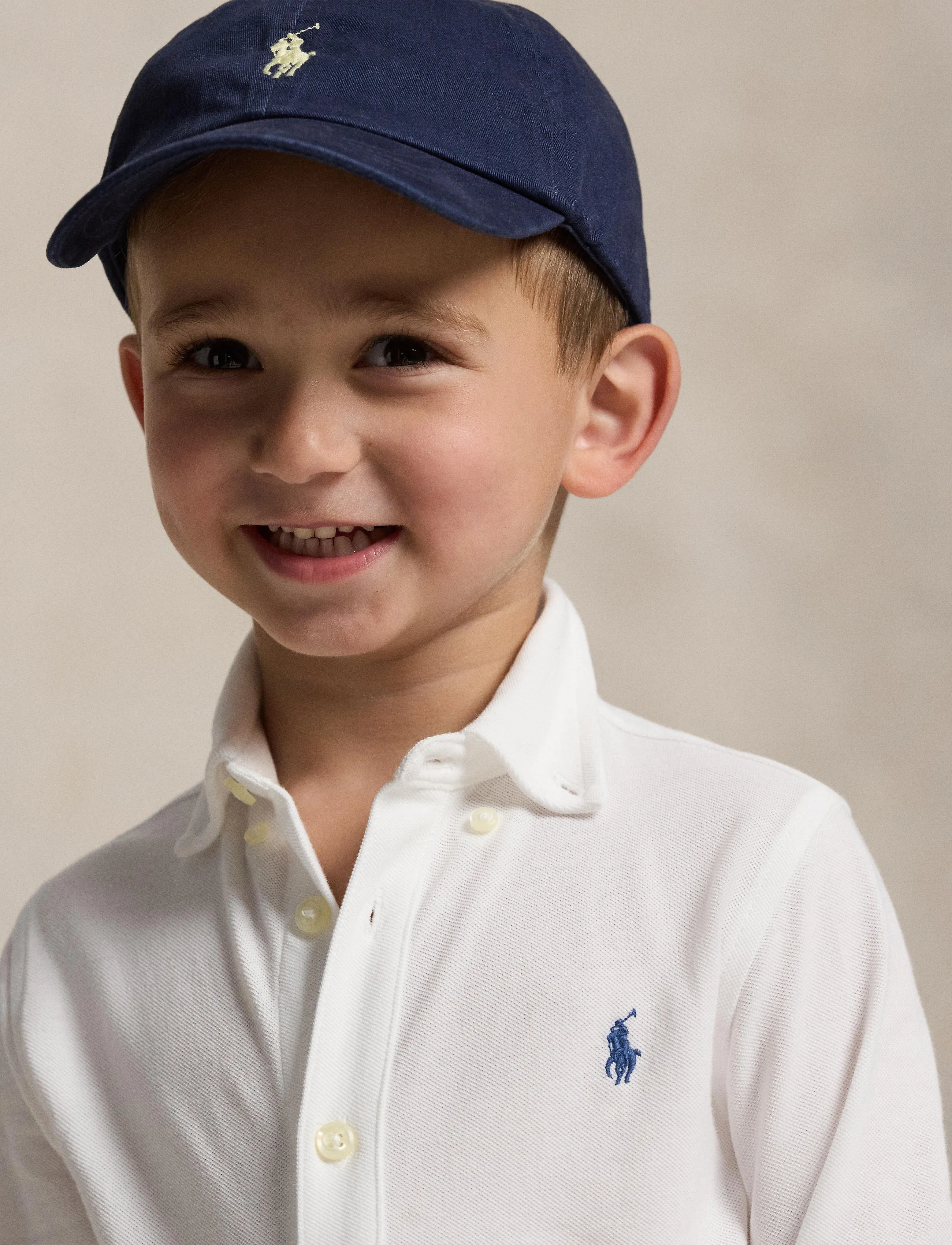 Ralph Lauren Kids - Featherweight Cotton Mesh Shirt - langärmlige hemden - white - 4