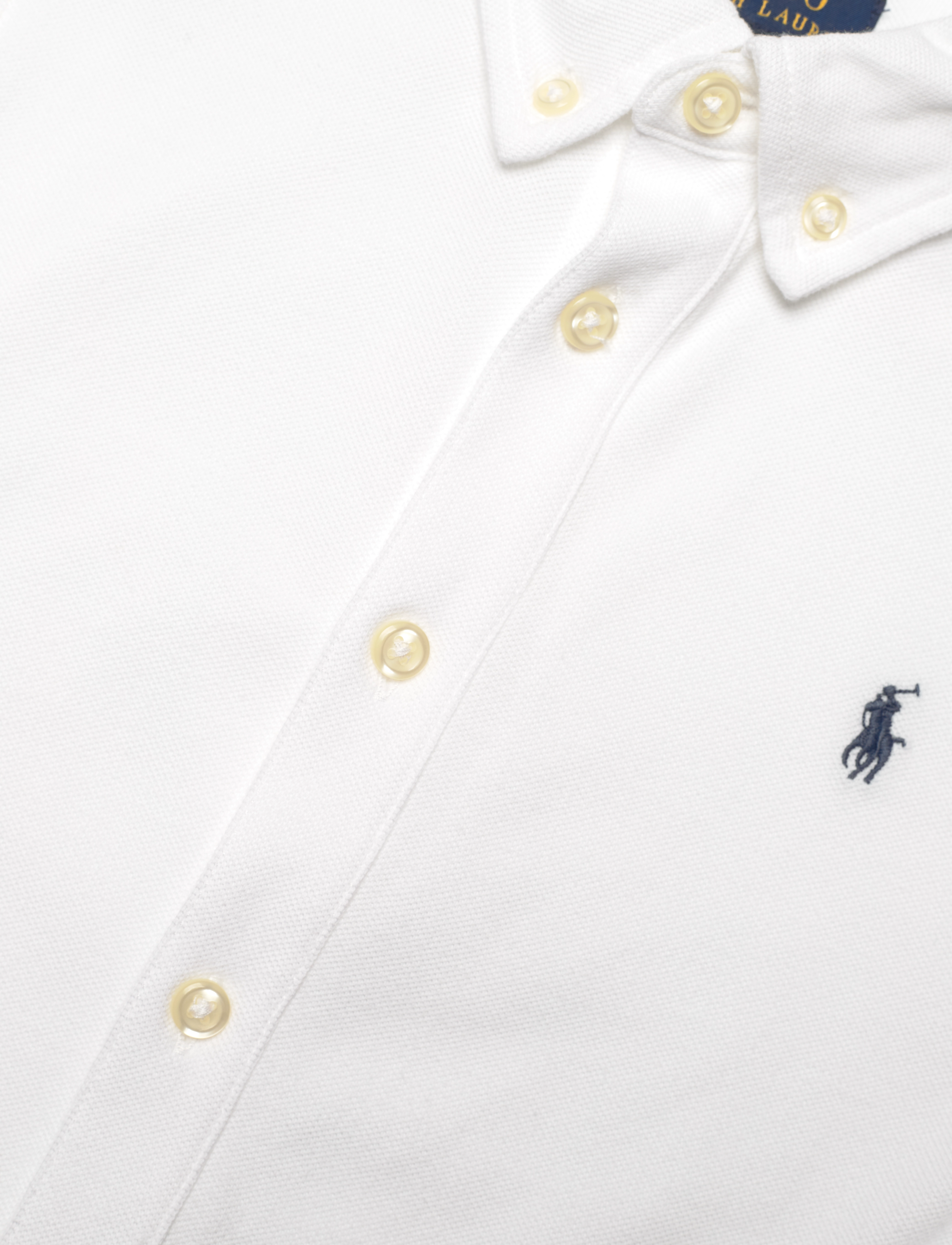 Ralph Lauren Kids - Featherweight Cotton Mesh Shirt - langärmlige hemden - white - 5