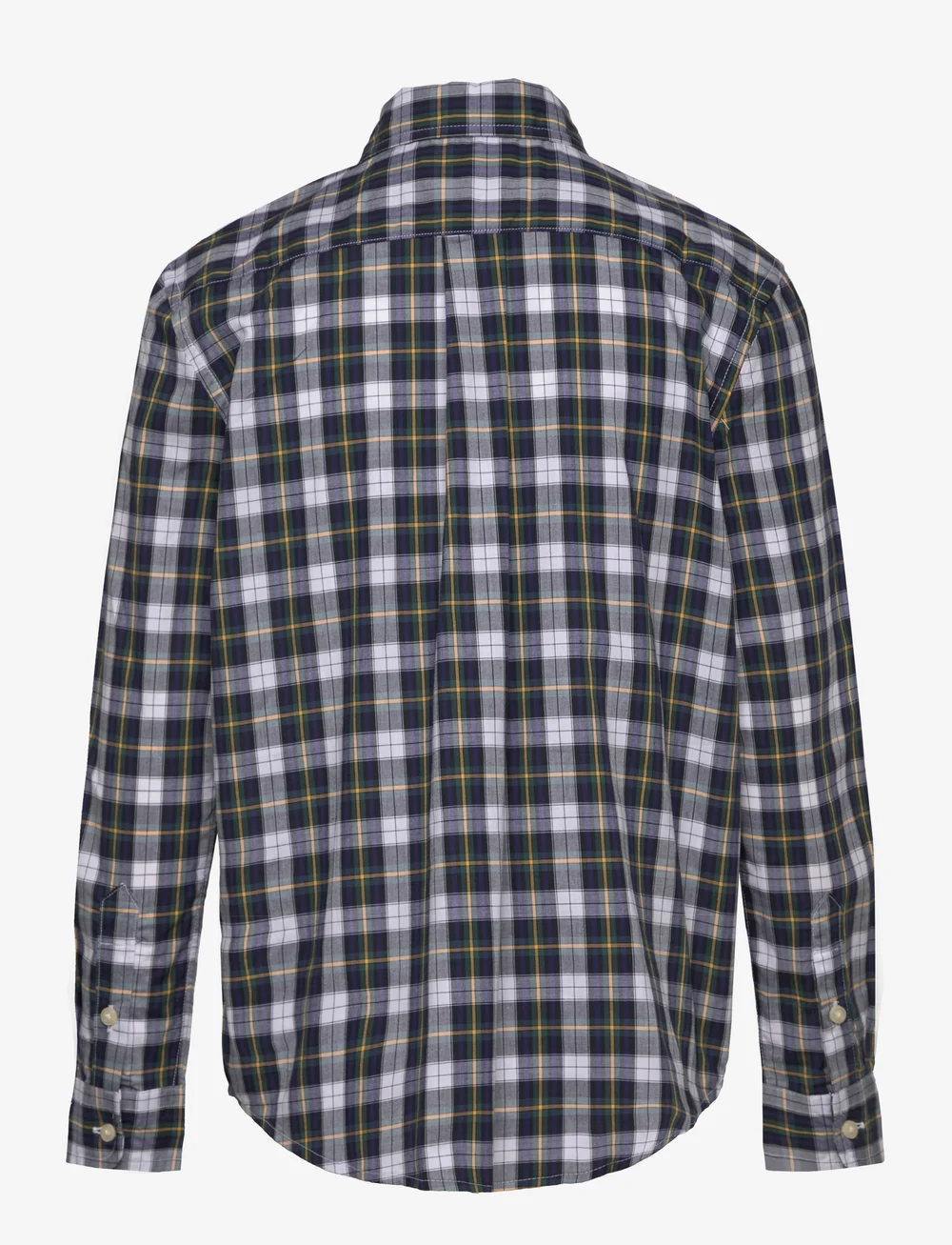 Ralph Lauren Kids - Plaid Cotton Poplin Shirt - langärmlige hemden - 6173b1 white/gree - 1