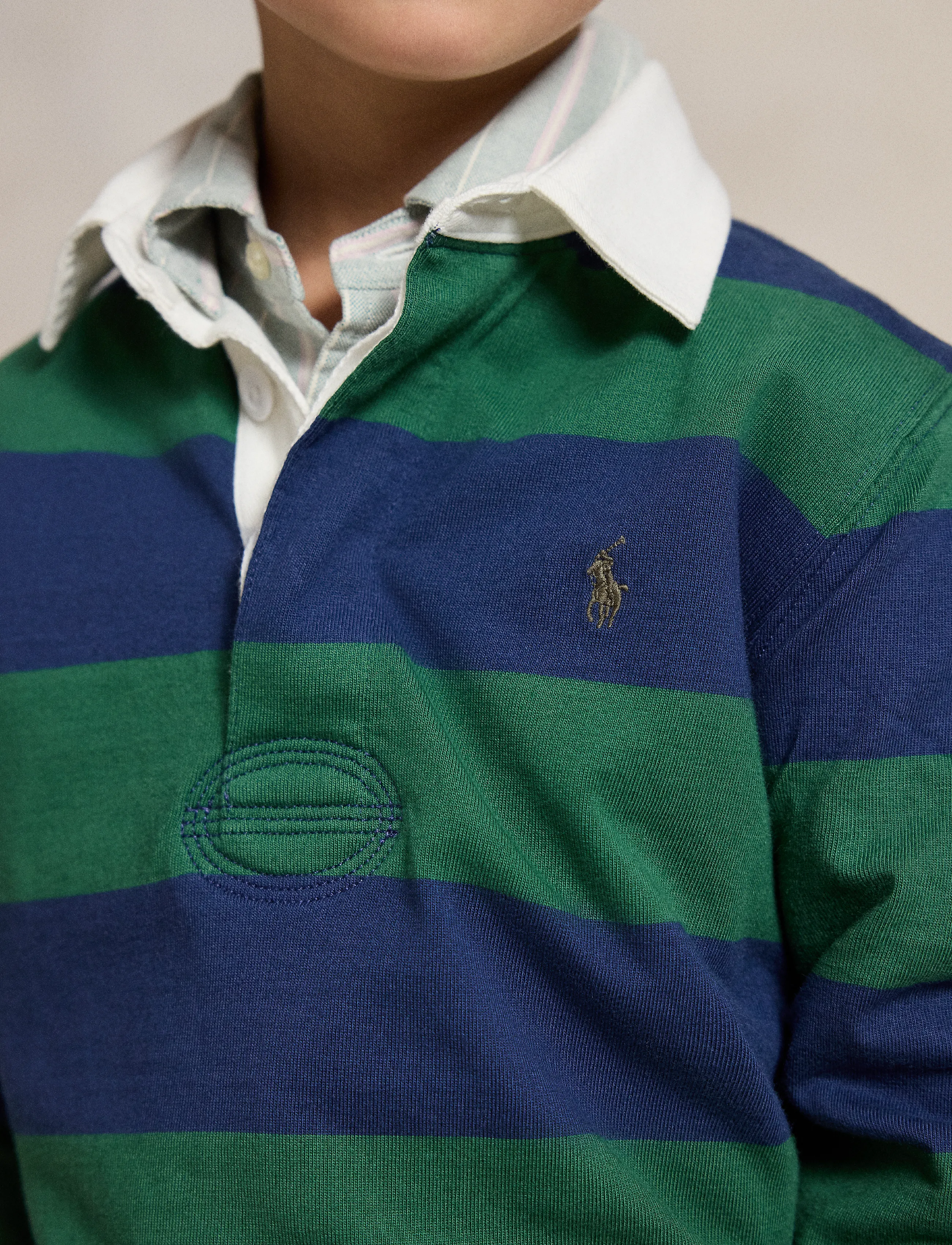 Ralph Lauren Kids - The Iconic Rugby Shirt - pikkade varrukatega polod - verano green/rustic navy - 3