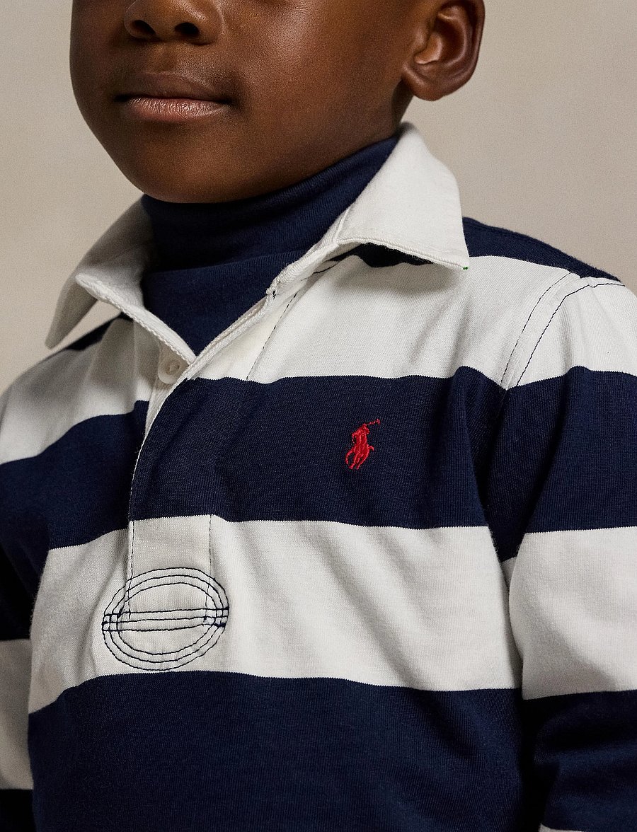 Ralph Lauren Kids - The Iconic Rugby Shirt - pikkade varrukatega polod - white/cruise navy - 3