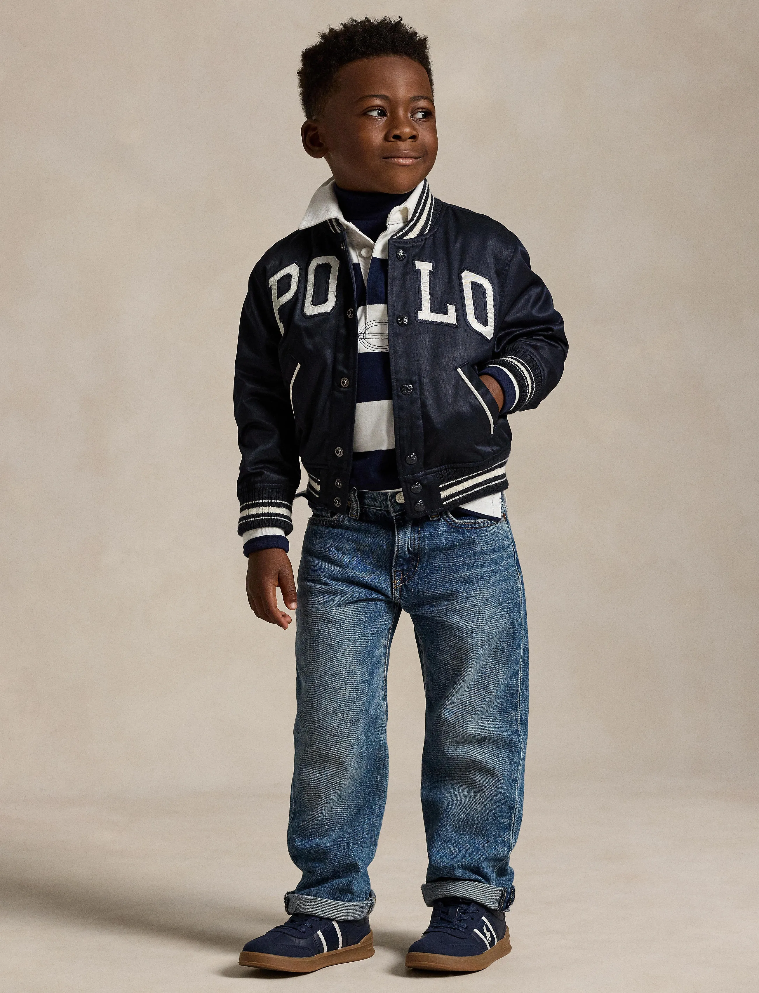 Ralph Lauren Kids The Iconic Rugby Shirt - Pikkade varrukatega polod - WHITE/CRUISE NAVY / white