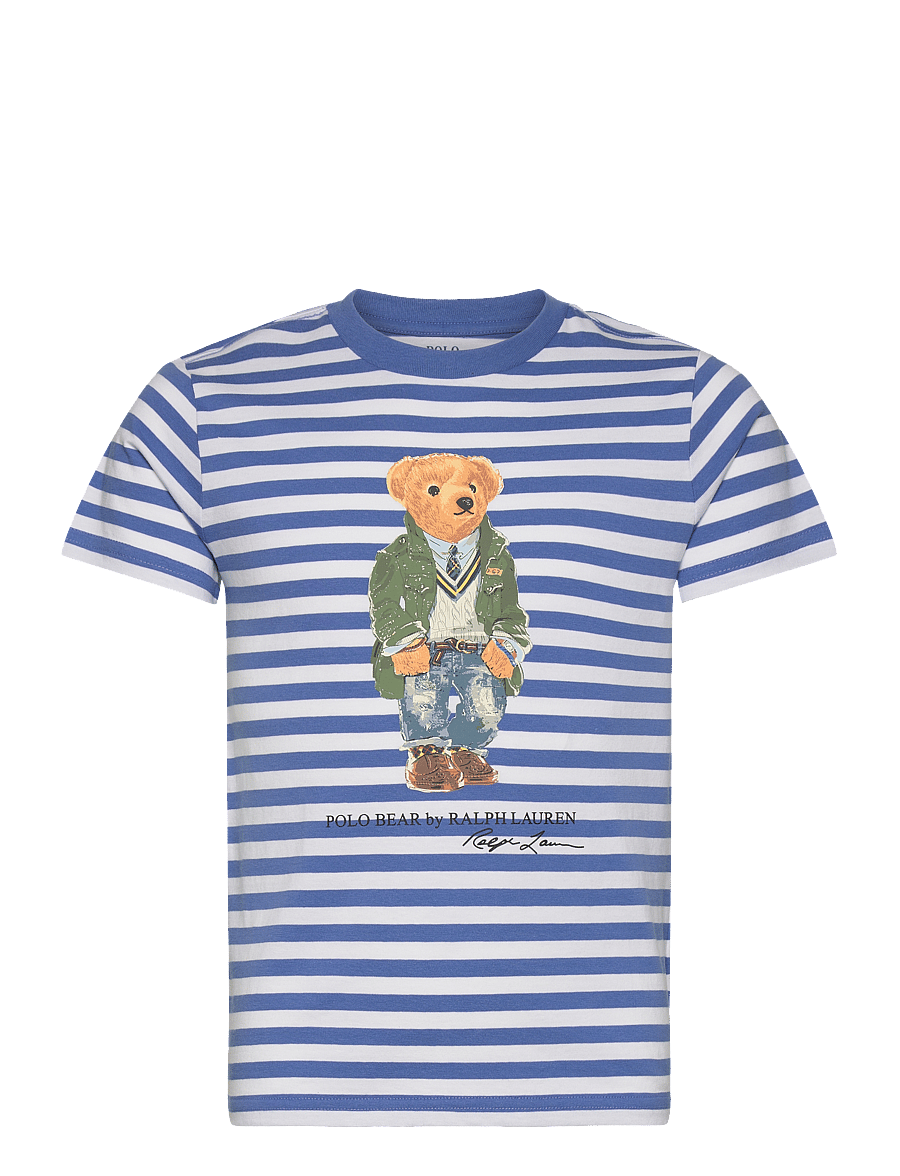 Ralph Lauren Kids - Striped Polo Bear Cotton Jersey Tee - sp24 paris bear n - 0