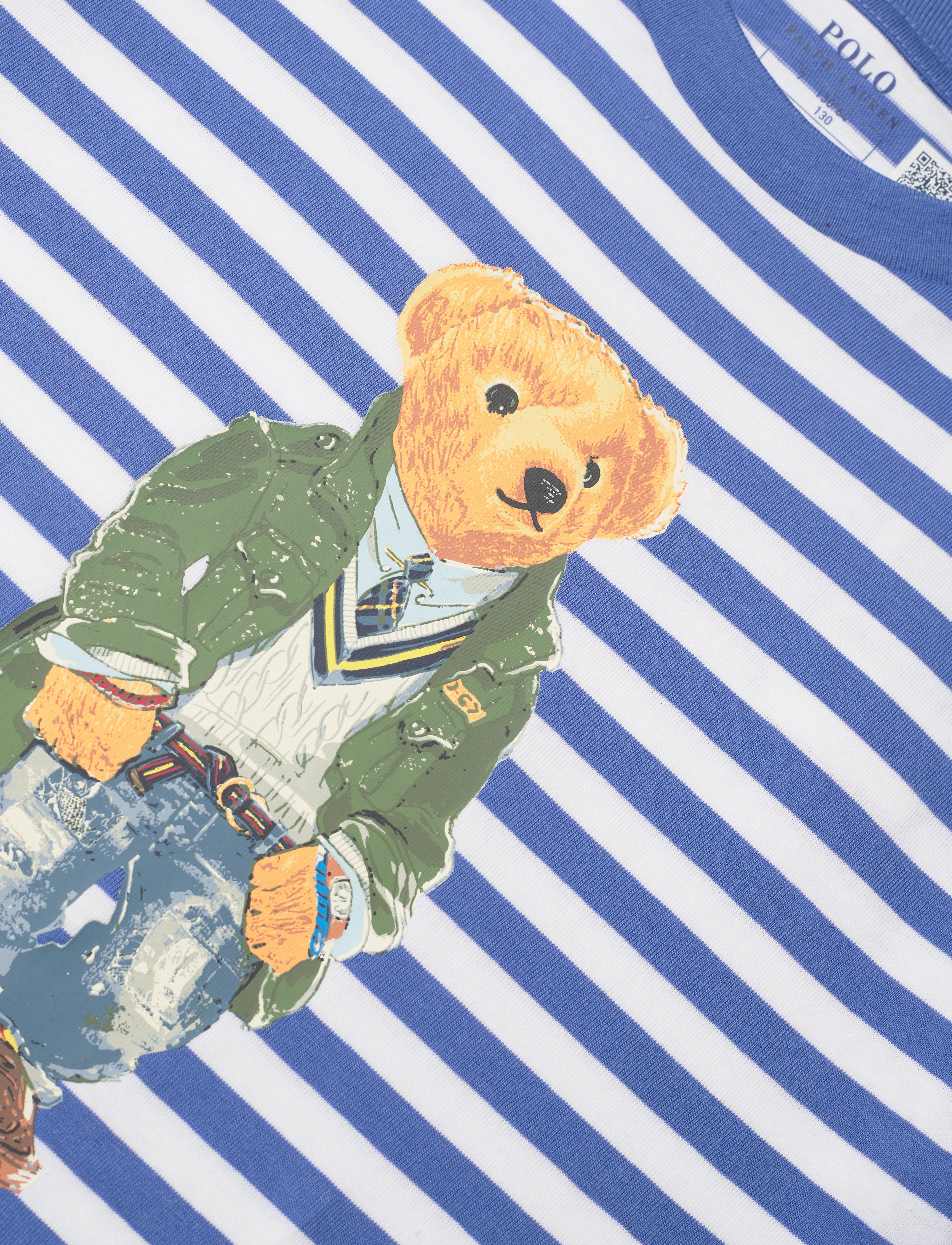 Ralph Lauren Kids - Striped Polo Bear Cotton Jersey Tee - sp24 paris bear n - 2
