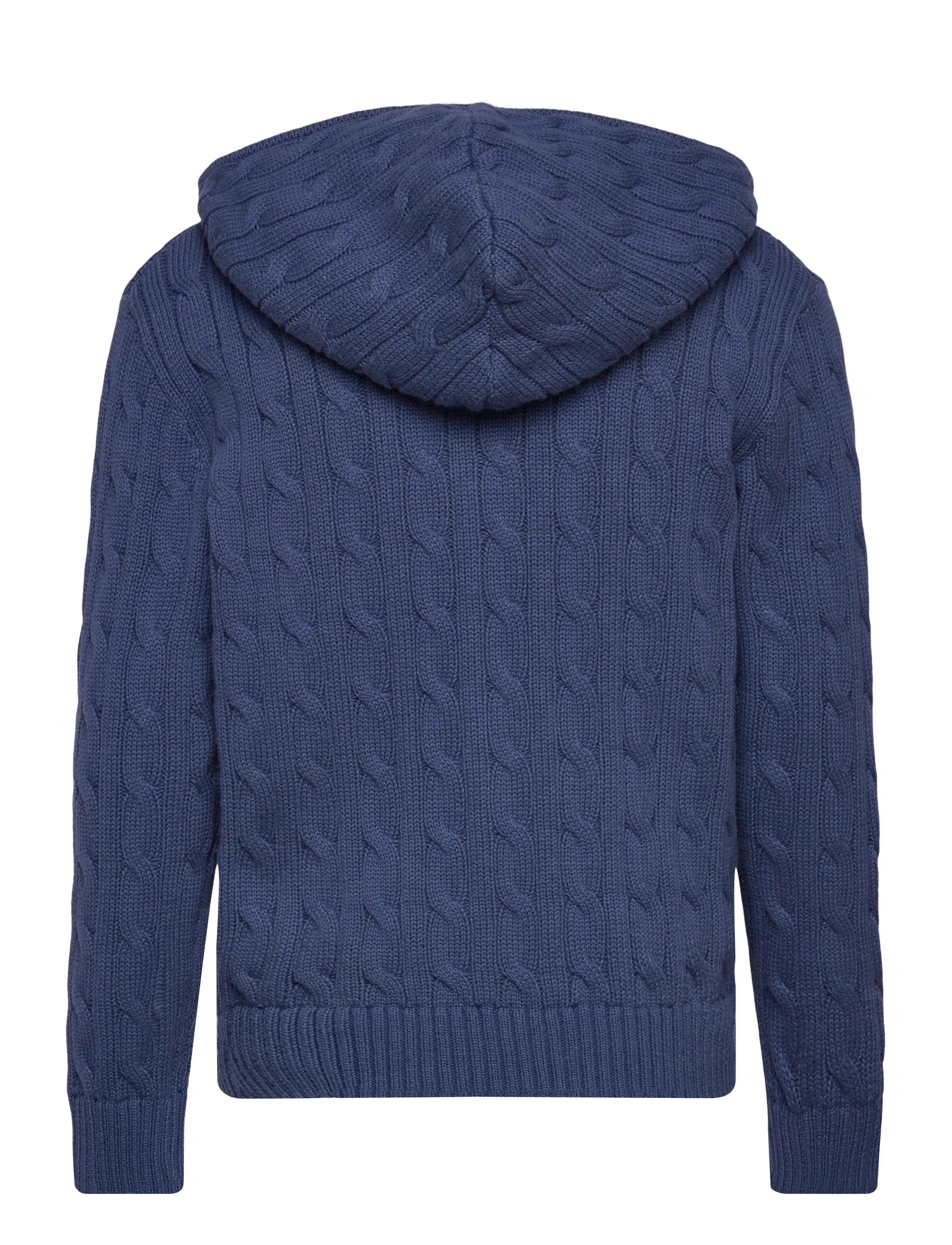 Ralph Lauren Kids - Cable Cotton Hooded Full-Zip Sweater - gilets - old royal/c3374 - 1