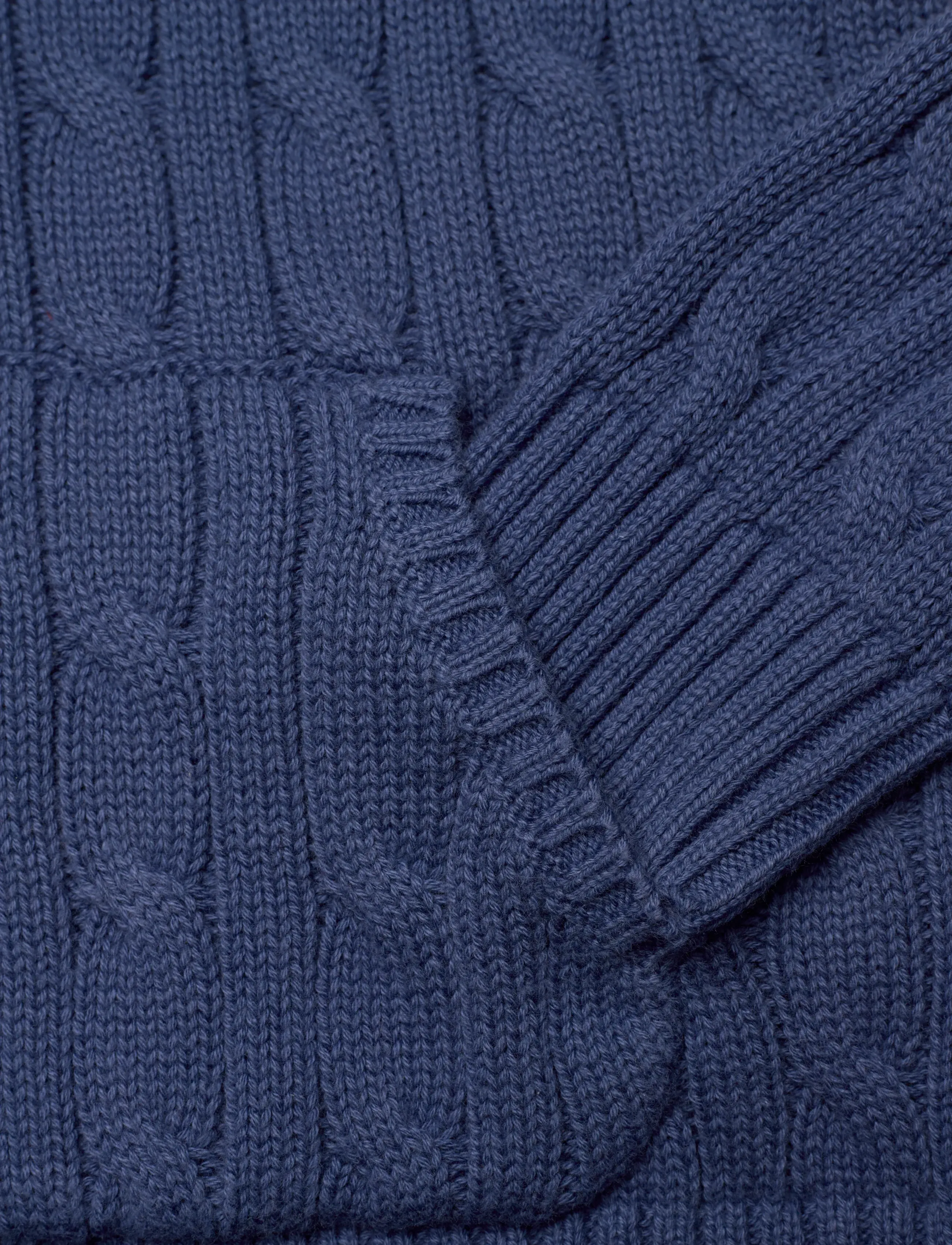 Ralph Lauren Kids - Cable Cotton Hooded Full-Zip Sweater - gilets - old royal/c3374 - 3