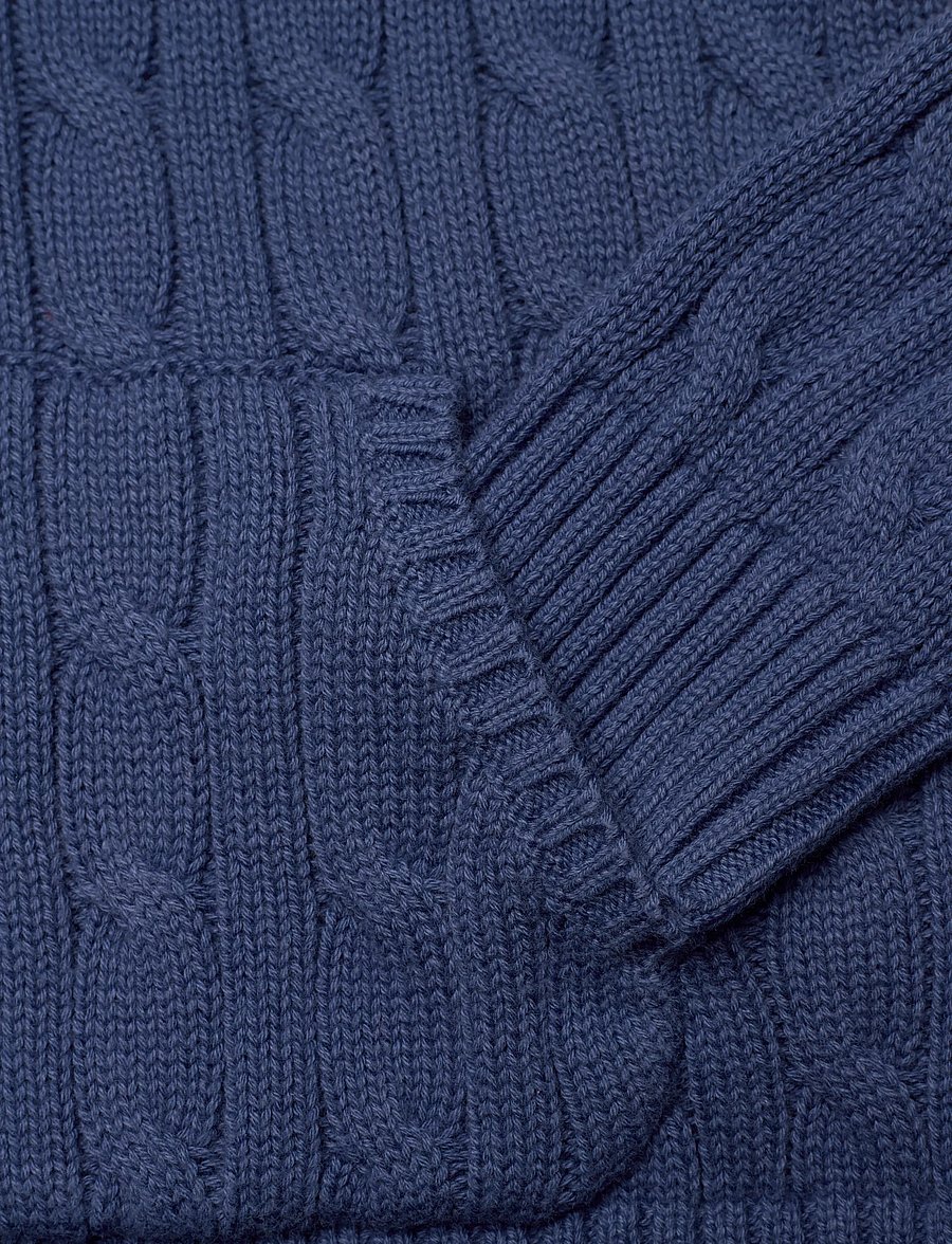 Ralph Lauren Kids - Cable Cotton Hooded Full-Zip Sweater - koftor - old royal/c3374 - 3