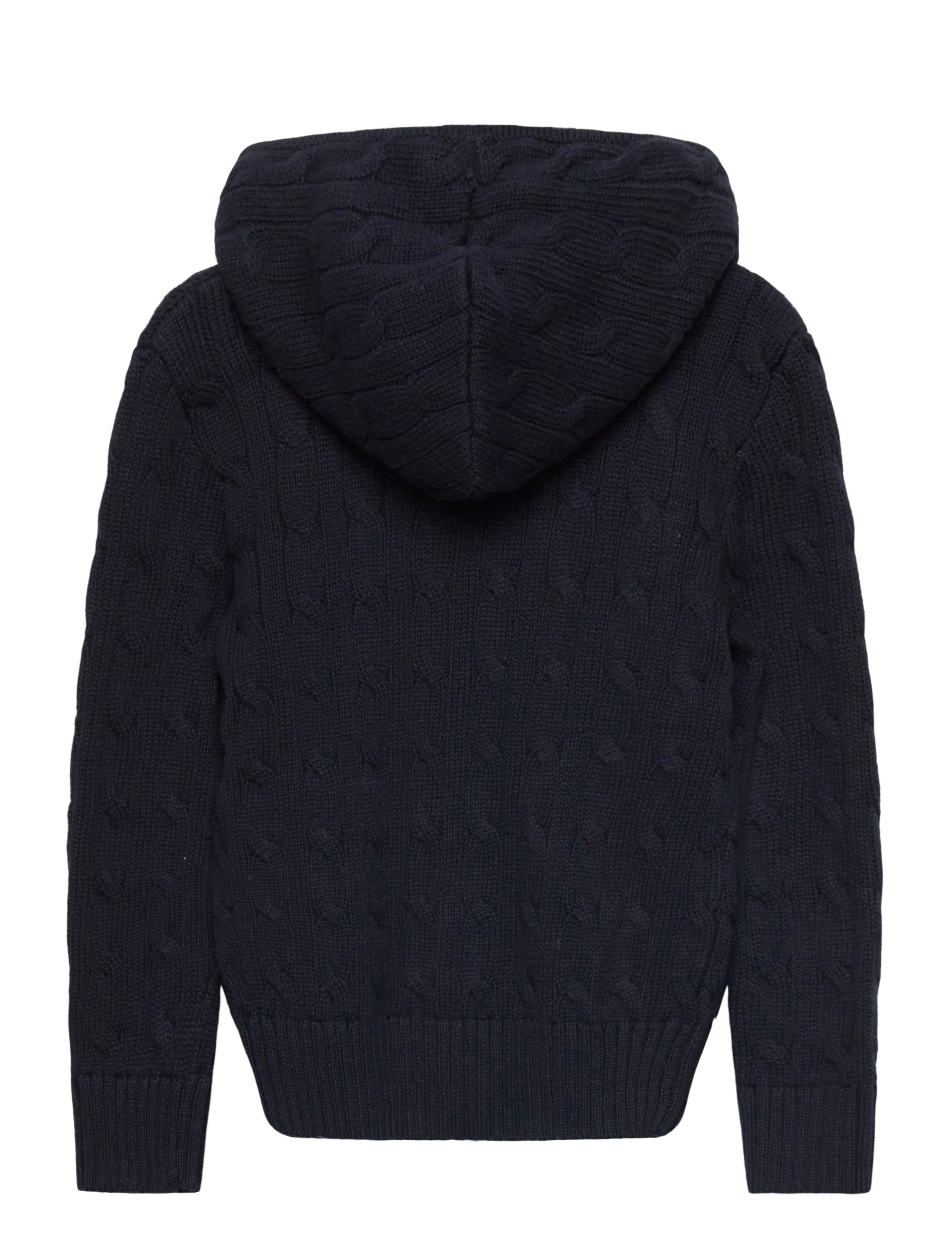 Ralph Lauren Kids - Cable Cotton Hooded Full-Zip Sweater - kardiganid - rl navy/c3807 - 2