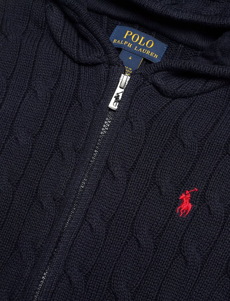 Ralph Lauren Kids - 20/2 COTTON-LS FZ HOOD-SV-FUZ - cardigans - rl navy/c3807 - 5