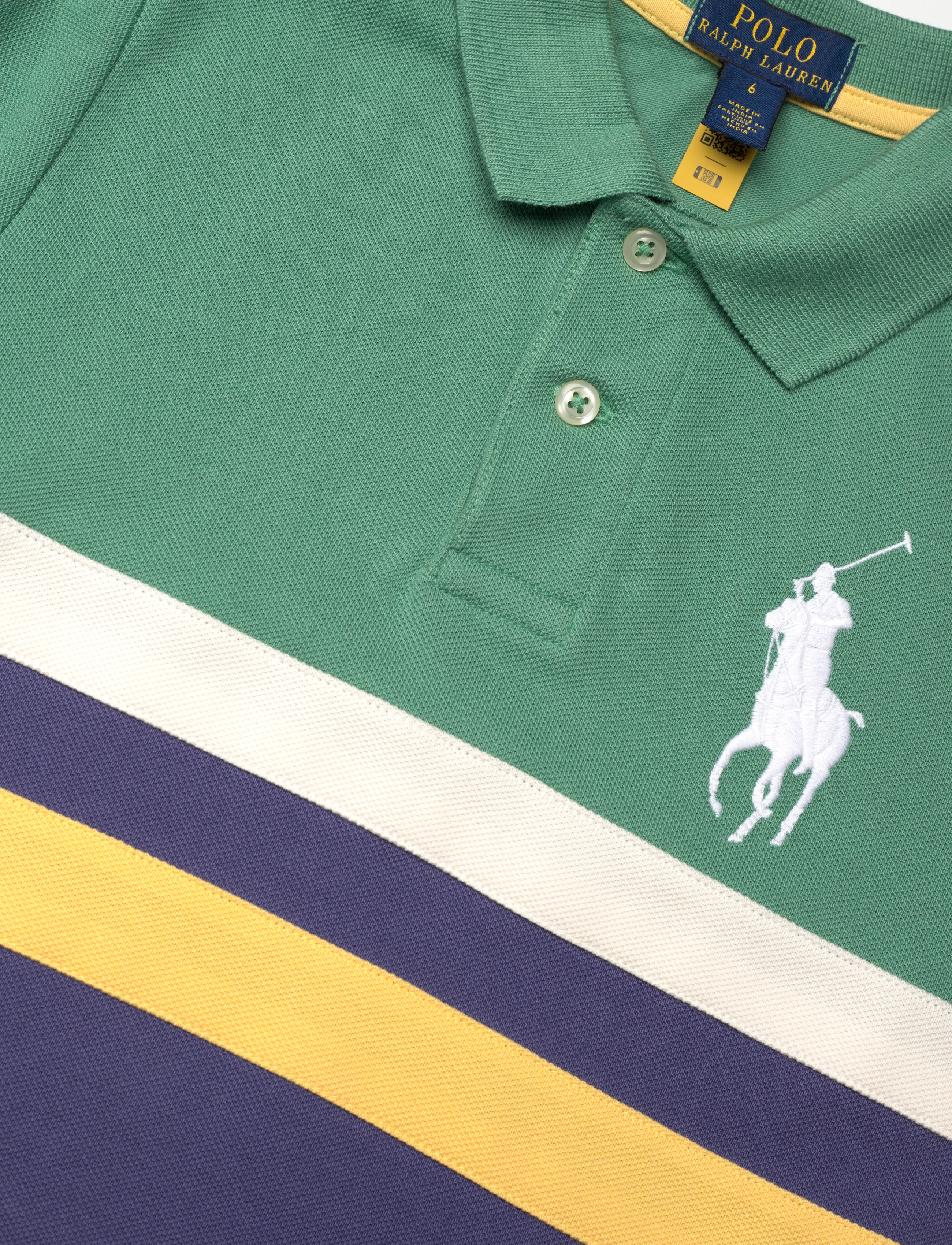 Ralph Lauren Kids - Big Pony Cotton Mesh Polo Shirt - fairway green mul - 3