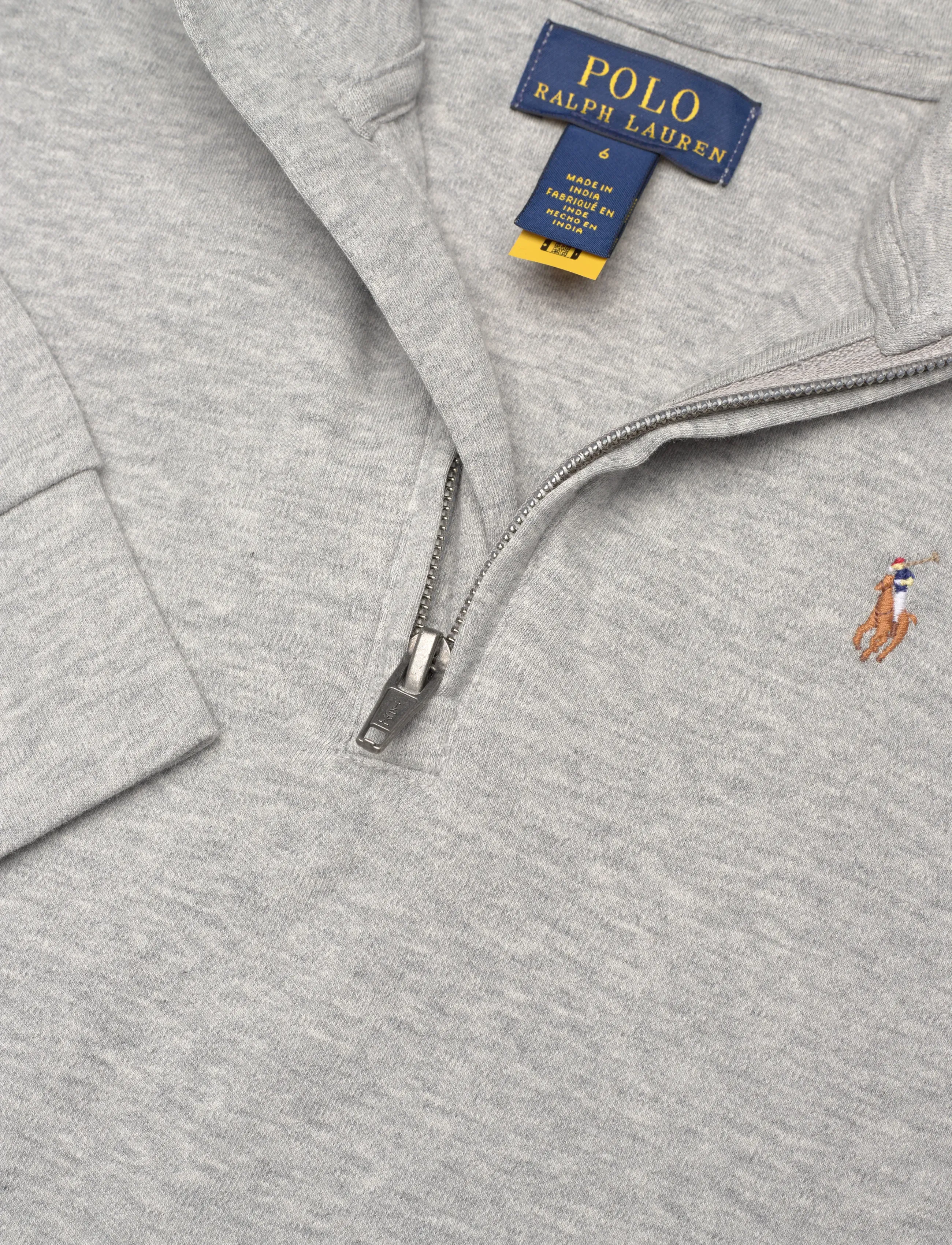 Ralph Lauren Kids - Cotton Interlock Quarter-Zip Pullover - andover heather - 5
