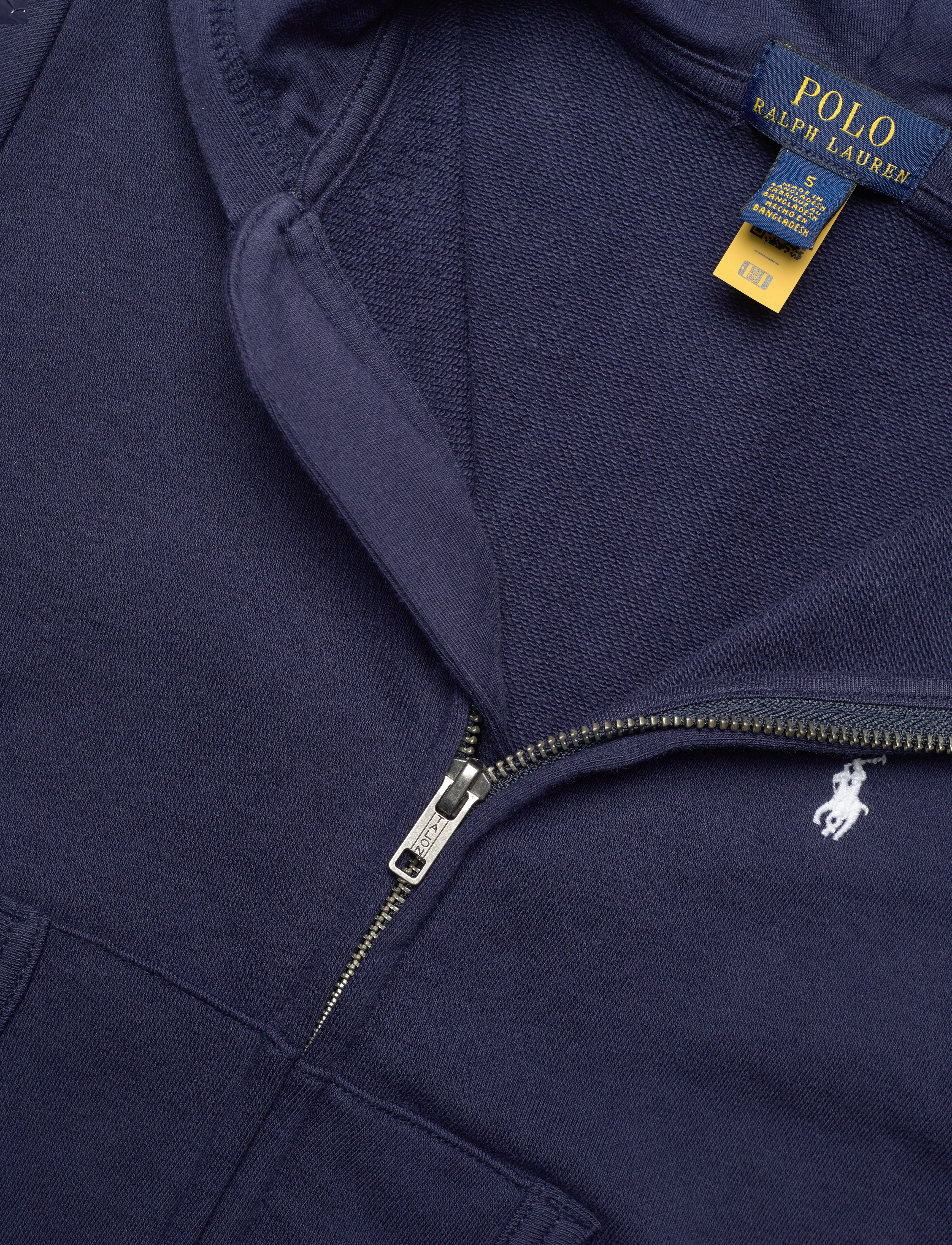 Ralph Lauren Kids - French Terry Full-Zip Hoodie - hættetrøjer - newport navy/c173 - 2