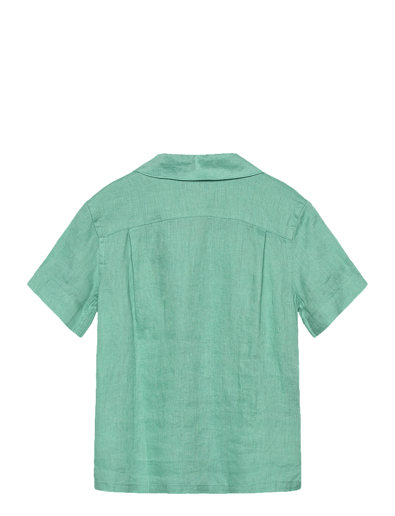 Ralph Lauren Kids - Linen Camp Shirt - kortærmede skjorter - celadon - 1