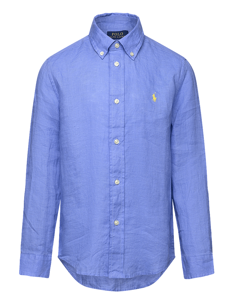 Ralph Lauren Kids - Linen Shirt - langærmede skjorter - harbor island blu - 0