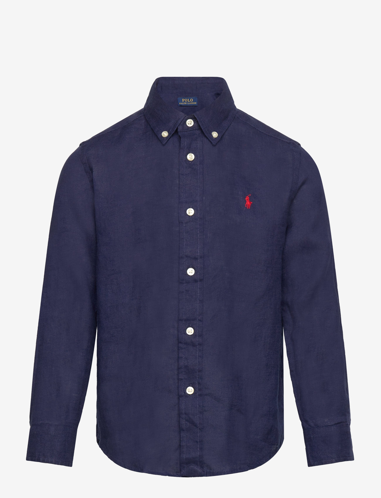 Ralph Lauren Kids - Linen Shirt - langærmede skjorter - newport navy - 0