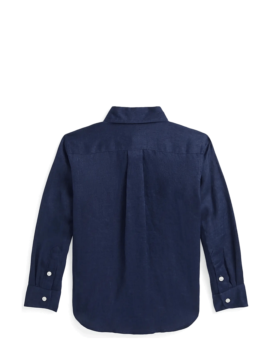 Ralph Lauren Kids - Linen Shirt - långärmade skjortor - newport navy - 2