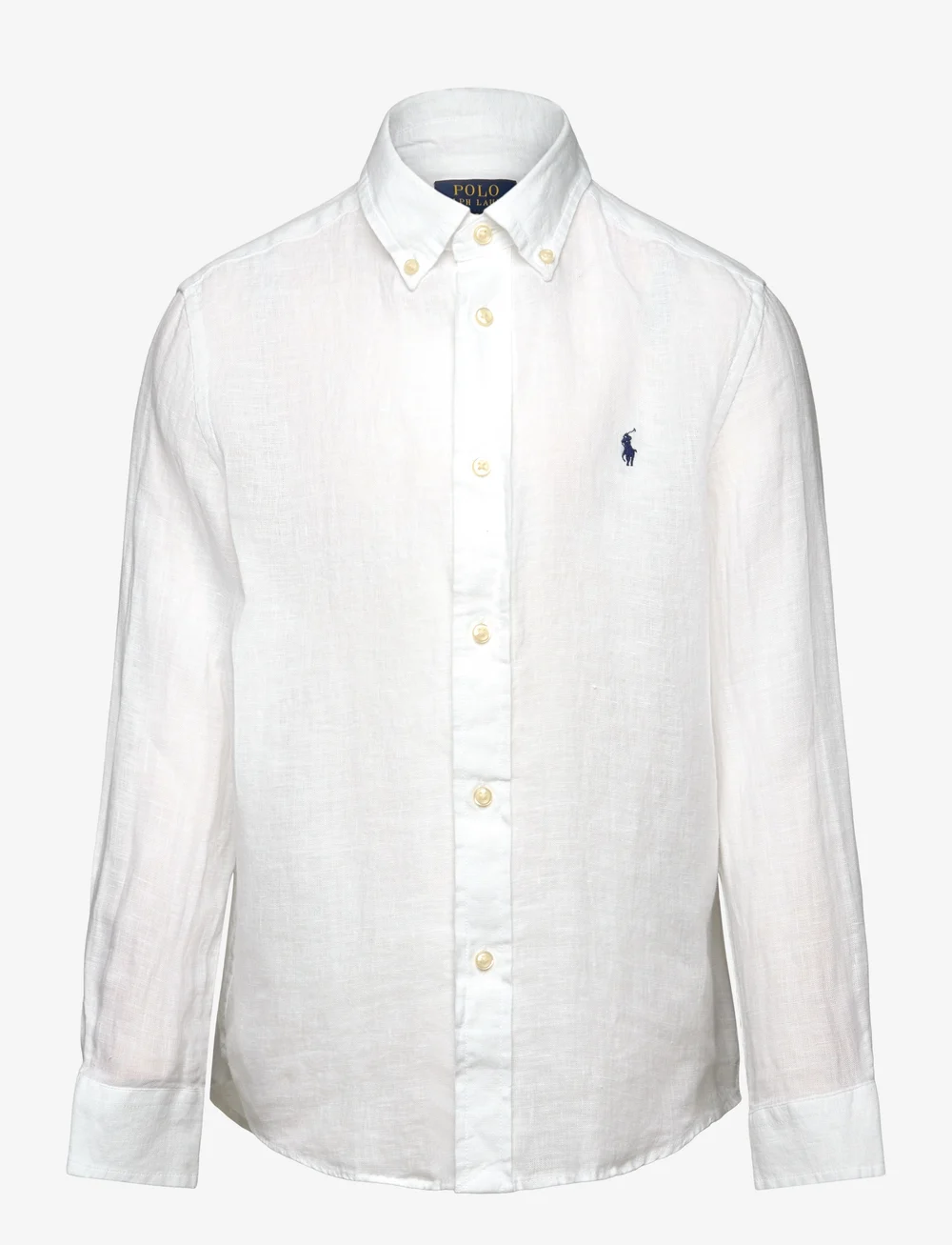Ralph Lauren Kids - Linen Shirt - långärmade skjortor - white - 0
