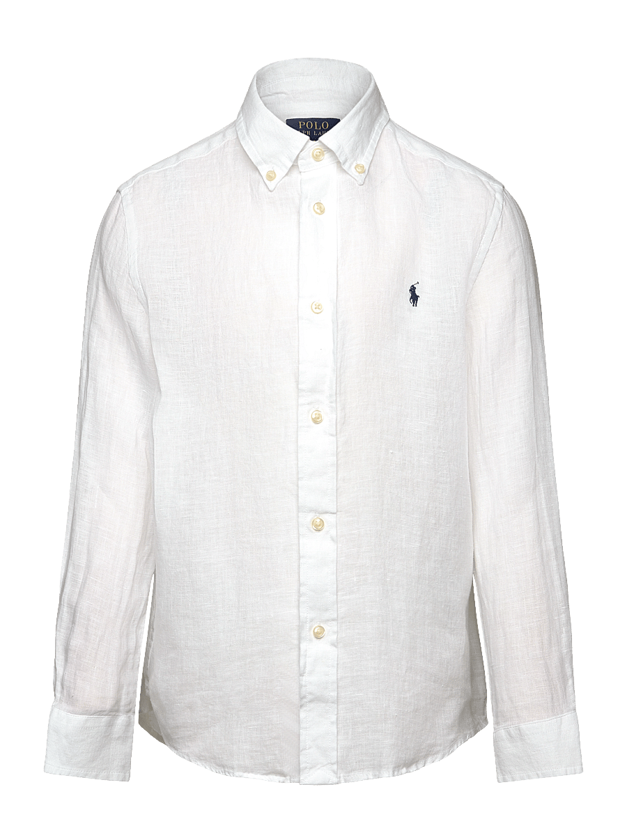 Ralph Lauren Kids - 17/1 PD LINEN V1-CLBDPPC-SI-SPS - chemises à manches longues - white - 1
