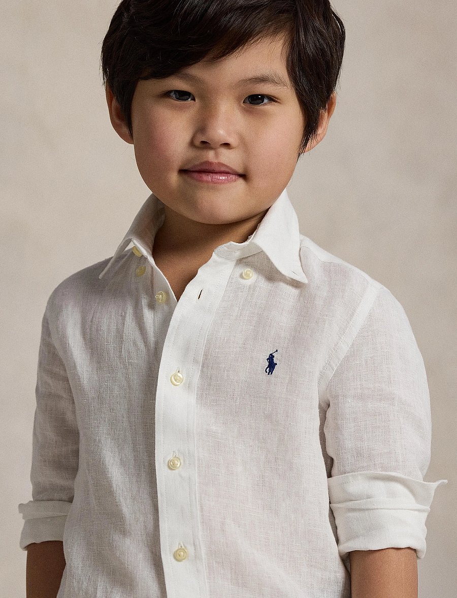 Ralph Lauren Kids - 17/1 PD LINEN V1-CLBDPPC-SI-SPS - chemises à manches longues - white - 0