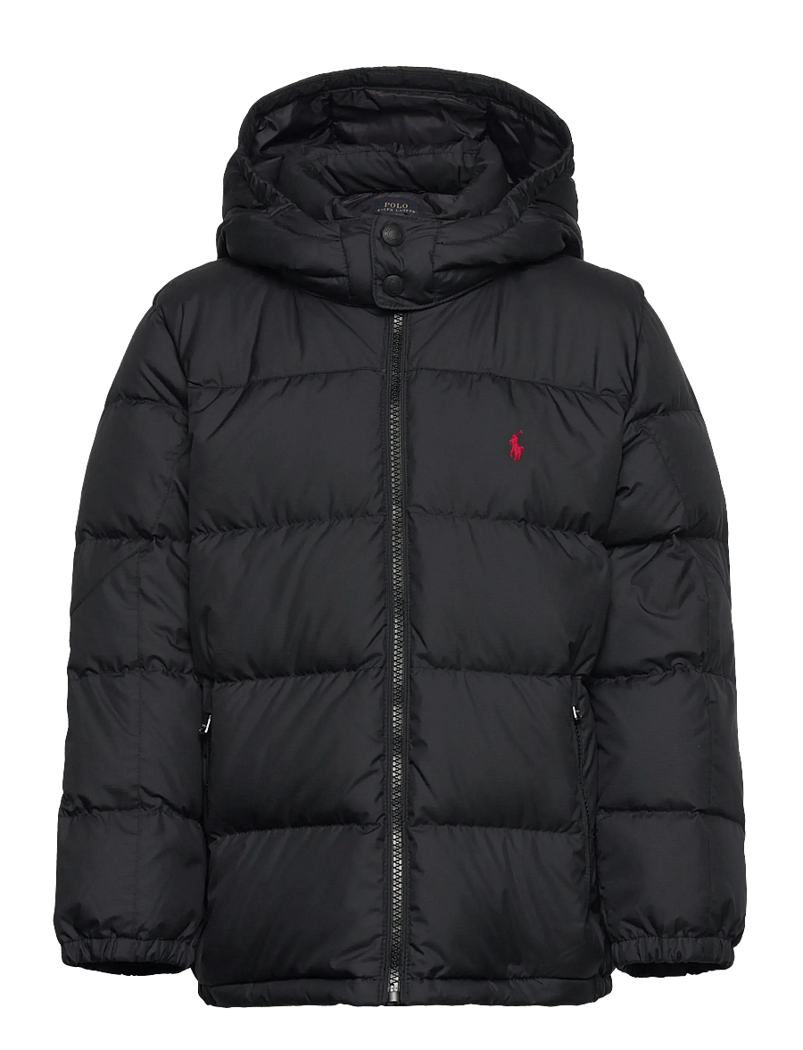 Ralph Lauren Kids - Ripstop Down Hooded Jacket - vetrarjakkar - polo black - 0