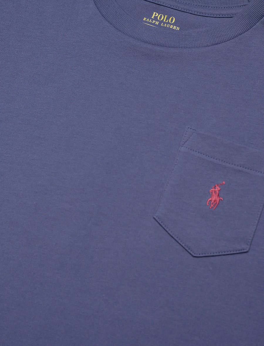 Ralph Lauren Kids - Cotton Jersey Pocket Tee - kortærmede t-shirts - blue heaven - 2