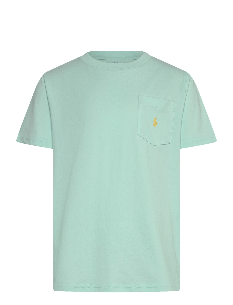 Ralph Lauren Kids - Cotton Jersey Pocket Tee - lühikeste varrukatega t-särgid - crystal blue - 0