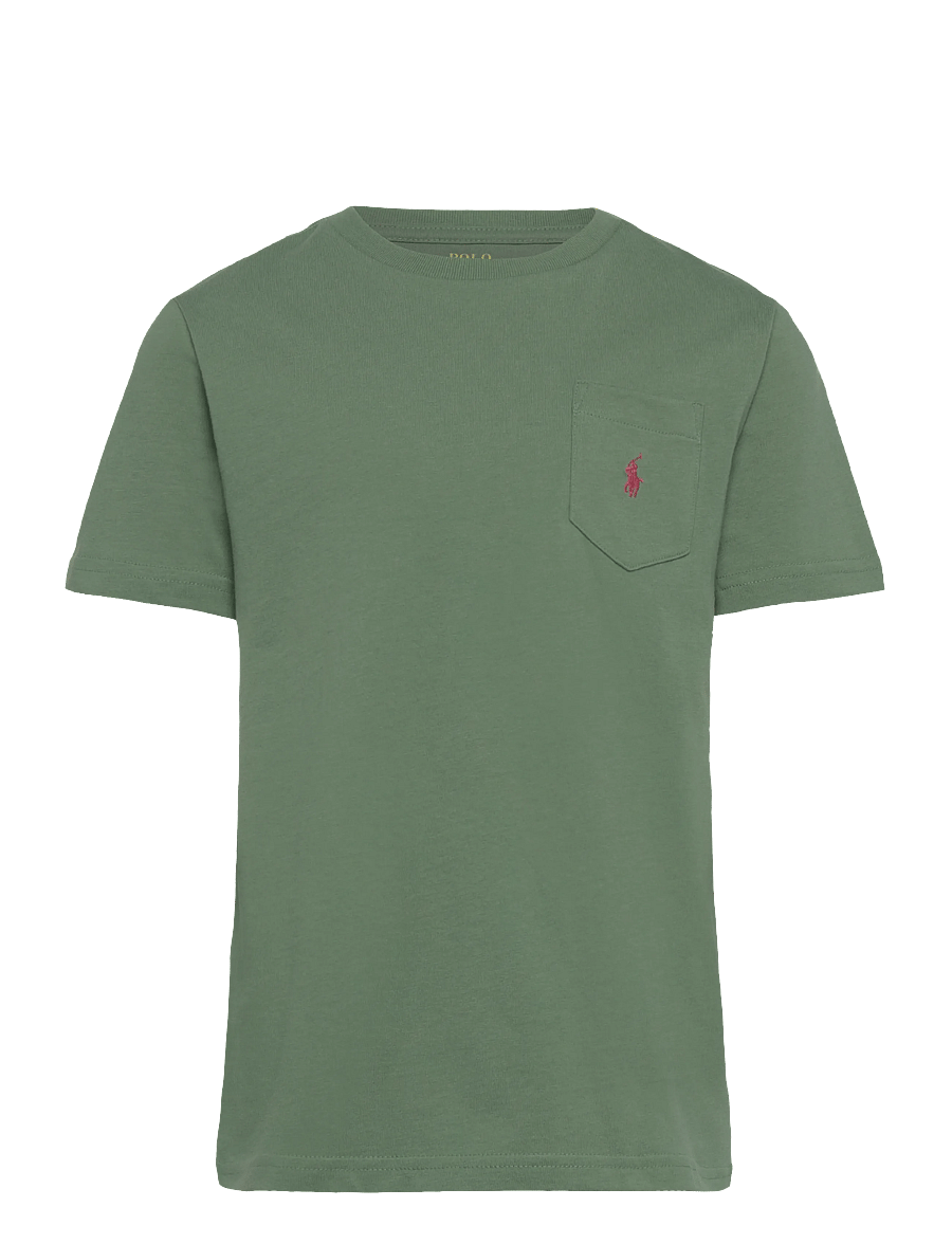 Ralph Lauren Kids - Cotton Jersey Pocket Tee - lühikeste varrukatega t-särgid - fatigue - 0