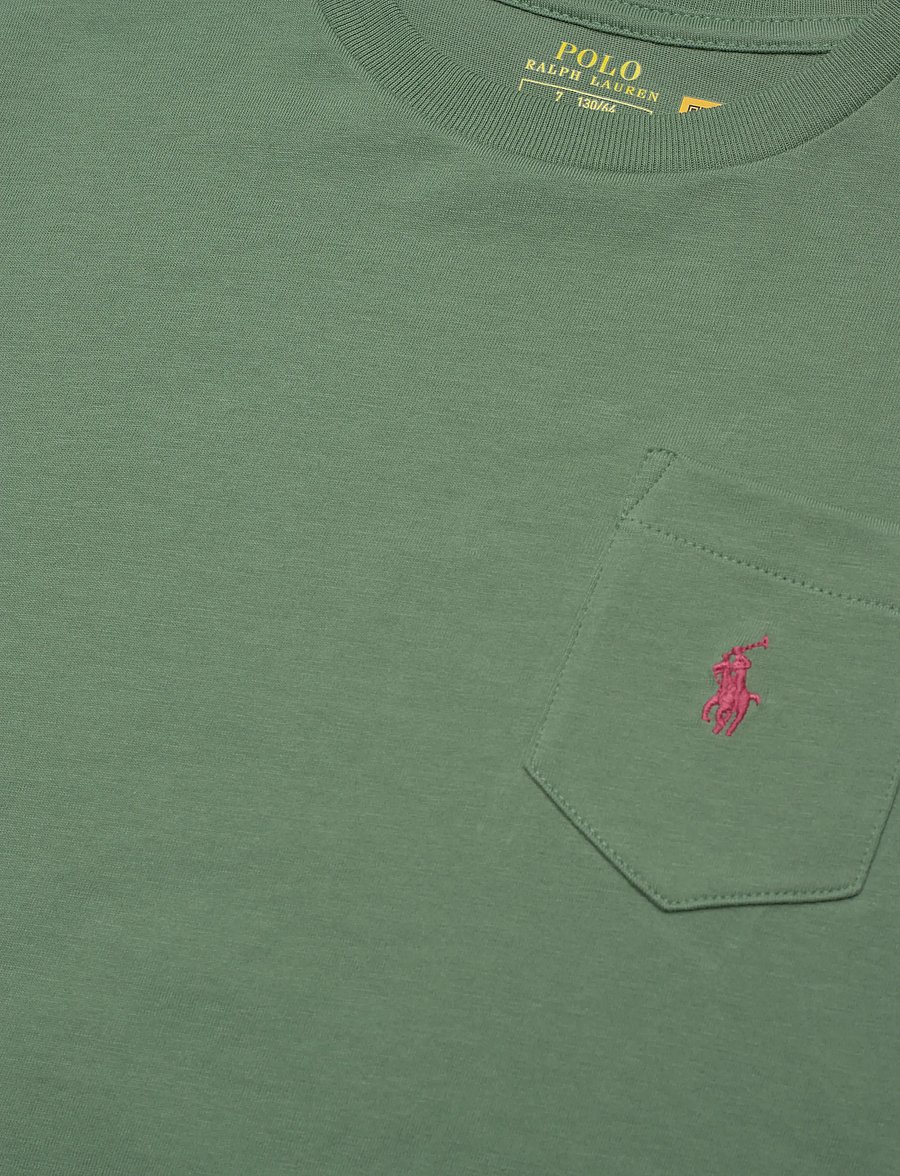 Ralph Lauren Kids - Cotton Jersey Pocket Tee - lühikeste varrukatega t-särgid - fatigue - 2