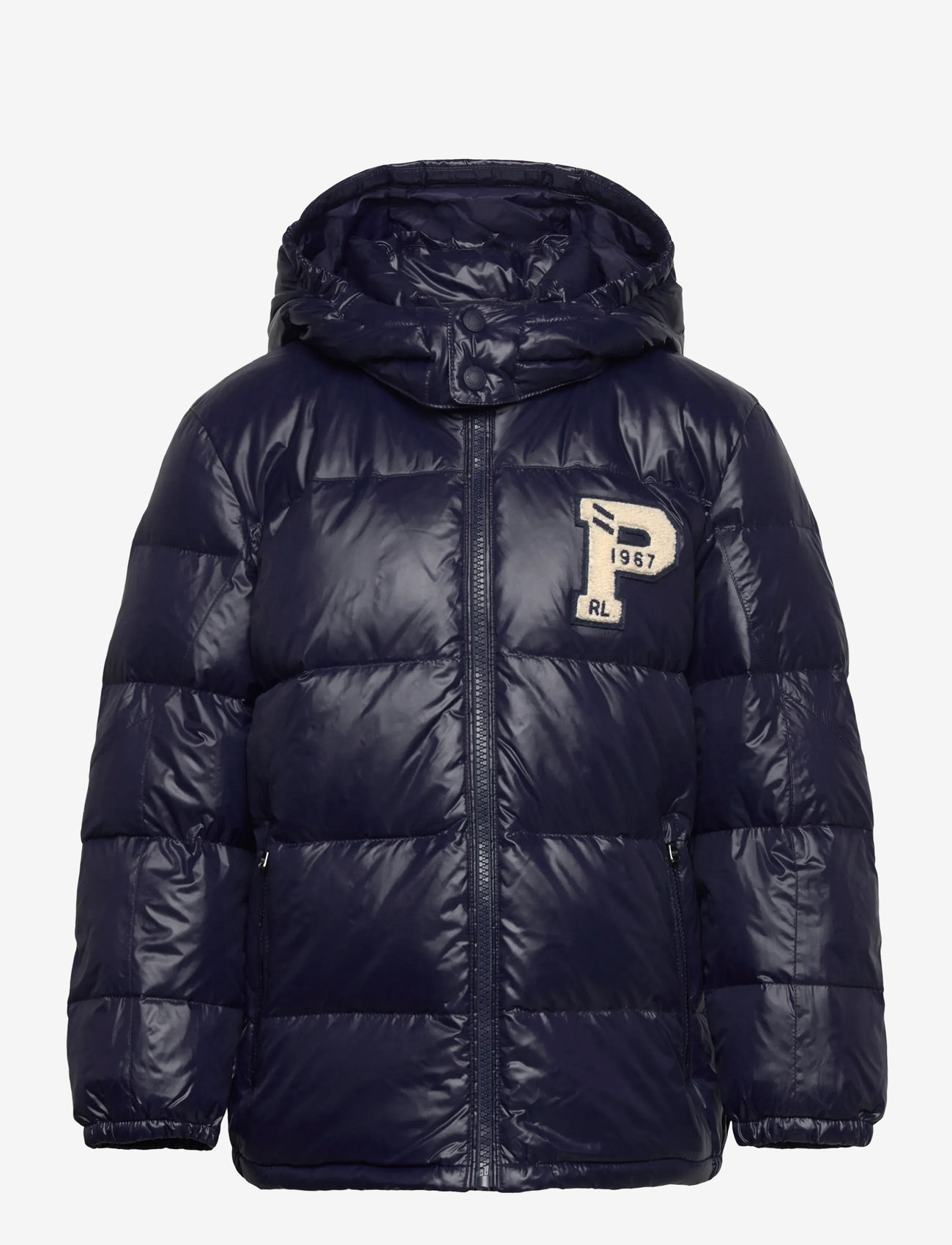 Ralph Lauren Kids - Glossed Hooded Down Jacket - talvejope - refined navy - 1