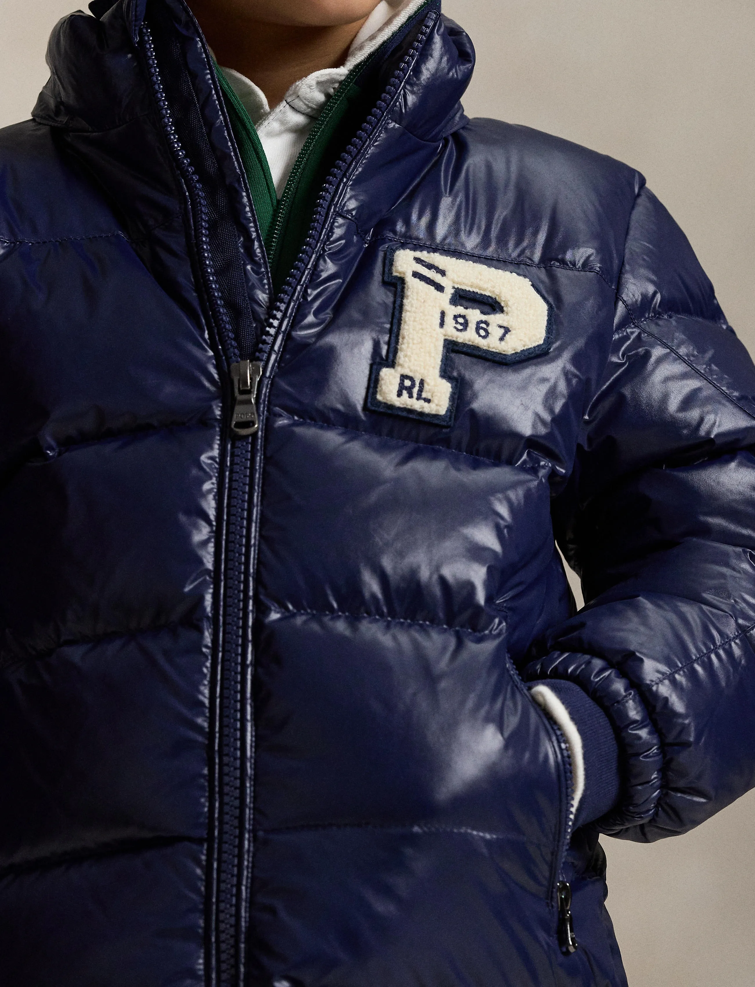 Ralph Lauren Kids - Glossed Hooded Down Jacket - refined navy - 3