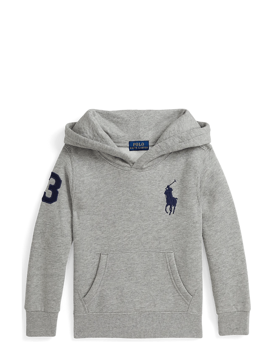 Ralph Lauren Kids - Big Pony Fleece Hoodie - hættetrøjer - andover heather/c7949 - 0