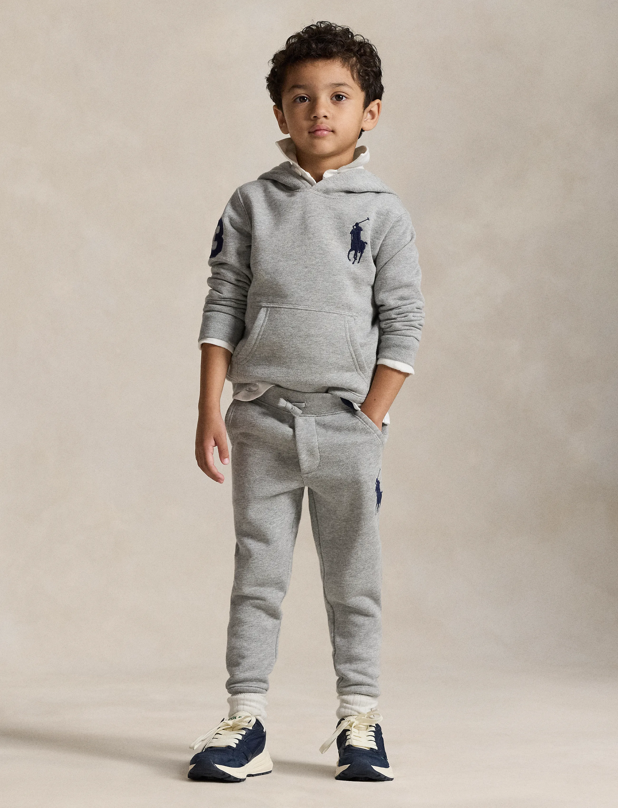 Ralph Lauren Kids - Big Pony Fleece Hoodie - andover heather/c7949 - 2