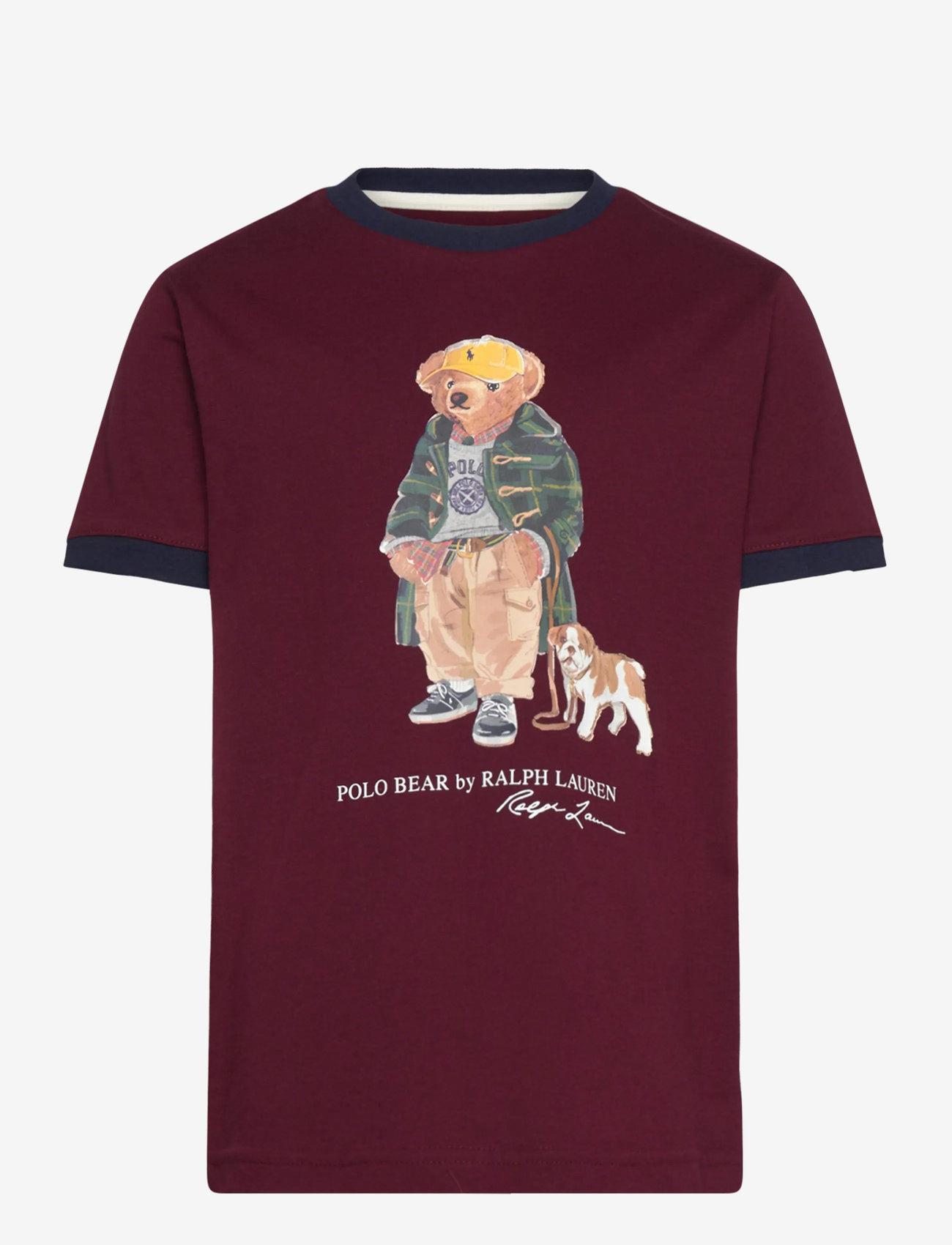 Ralph Lauren Kids - Polo Bear Cotton Ringer Tee - kortærmede t-shirts - fa25 bear classic - 0