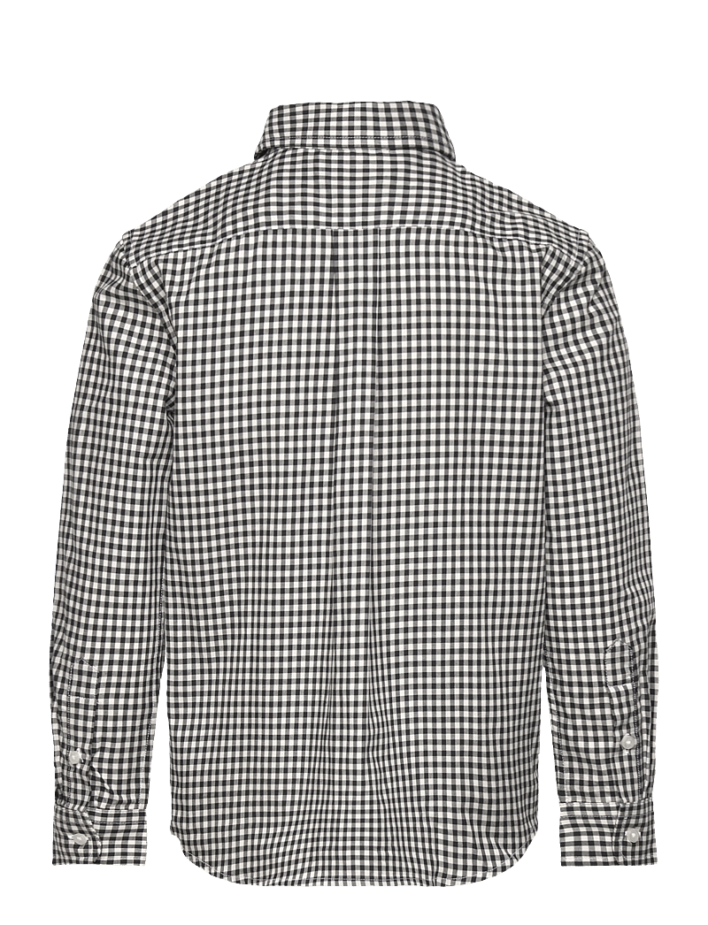 Ralph Lauren Kids - Checked Cotton Twill Shirt - langærmede skjorter - #4192b nero blanc - 1