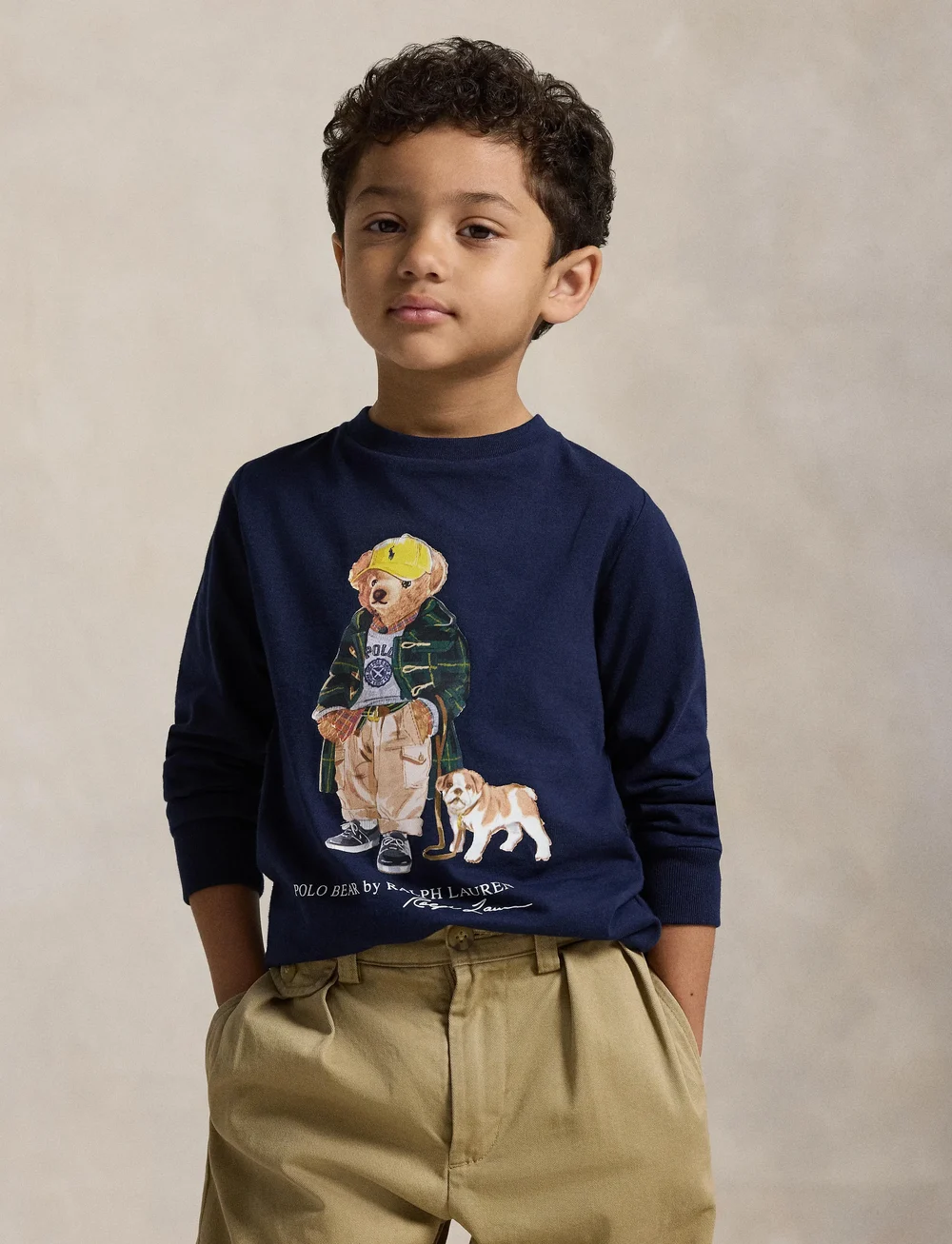 Ralph Lauren Kids - Polo Bear Cotton Long-Sleeve Tee - t-shirts à manches longues - fa25 bear refined - 4