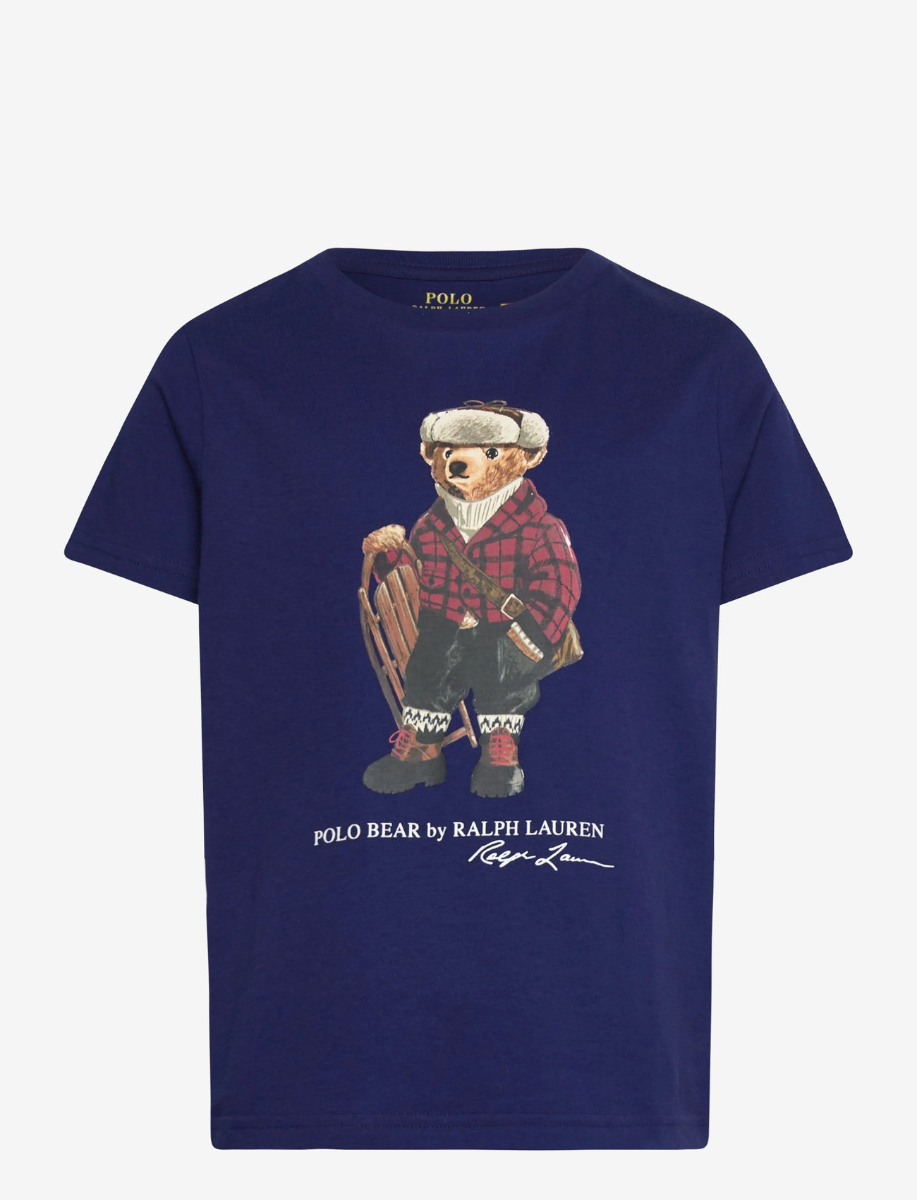 Ralph Lauren Kids - Polo Bear Cotton Jersey Tee - kortärmade t-shirts - hol25 bear fall r - 0