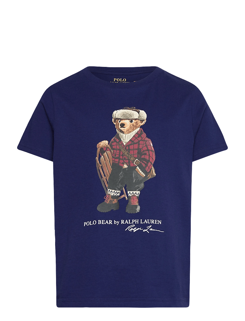 Ralph Lauren Kids - Polo Bear Cotton Jersey Tee - kortärmade t-shirts - hol25 bear fall r - 0