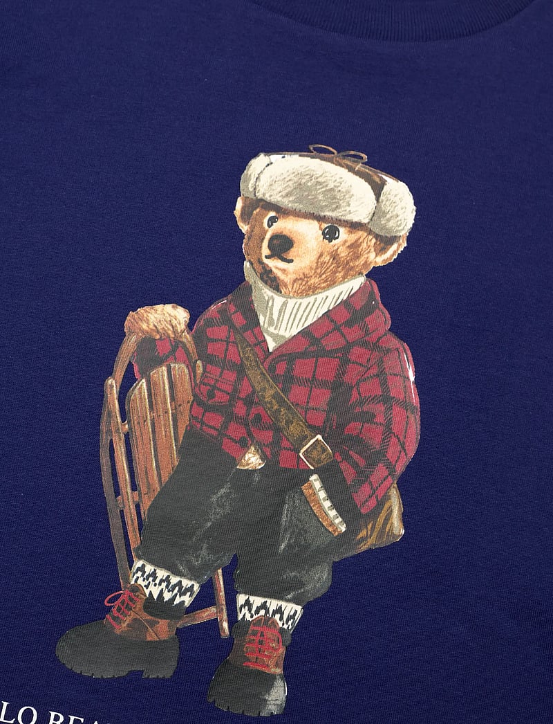 Ralph Lauren Kids - Polo Bear Cotton Jersey Tee - kortärmade t-shirts - hol25 bear fall r - 2