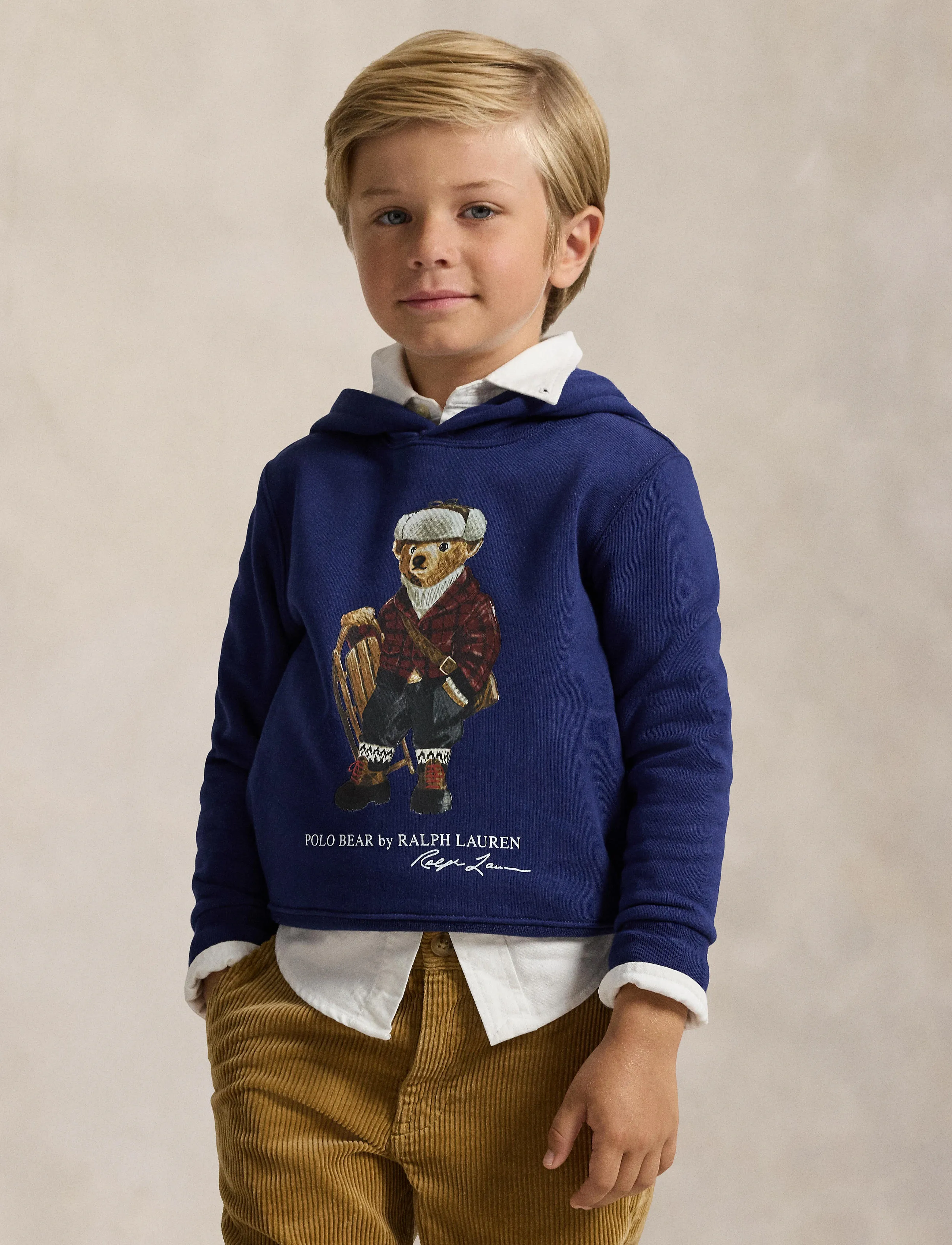 Ralph Lauren Kids - Polo Bear Fleece Hoodie - hol25 bear fall r - 4
