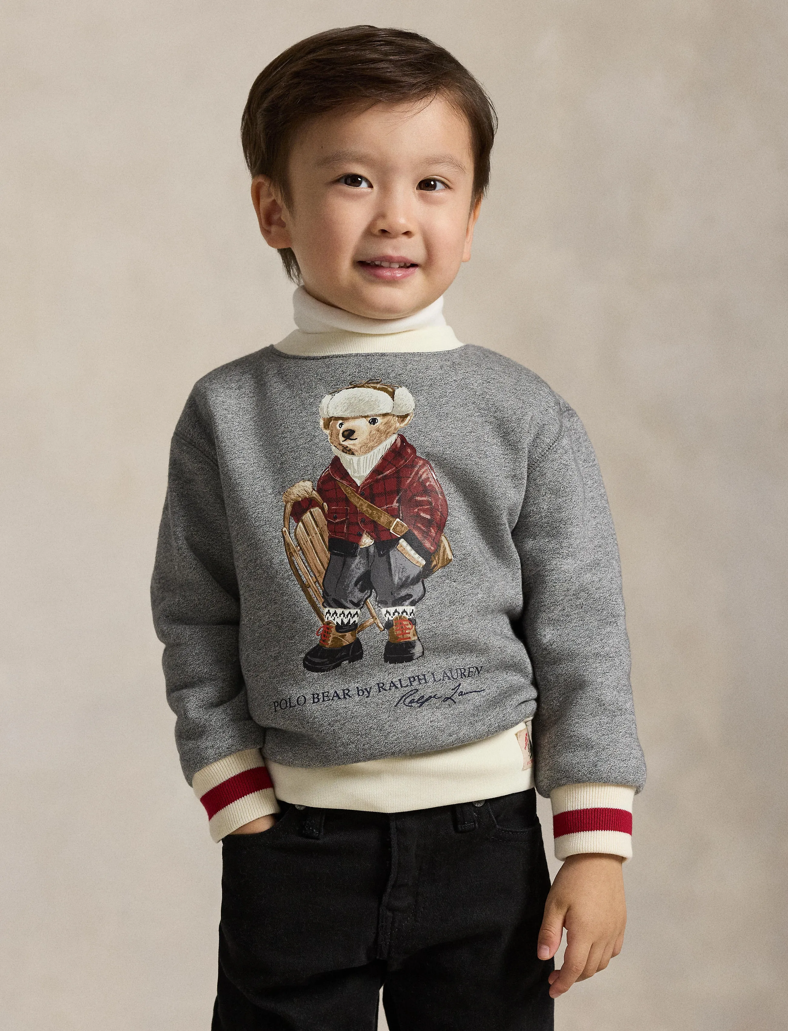 Ralph Lauren Kids - Polo Bear Fleece Sweatshirt - hol25 bear vintag - 4
