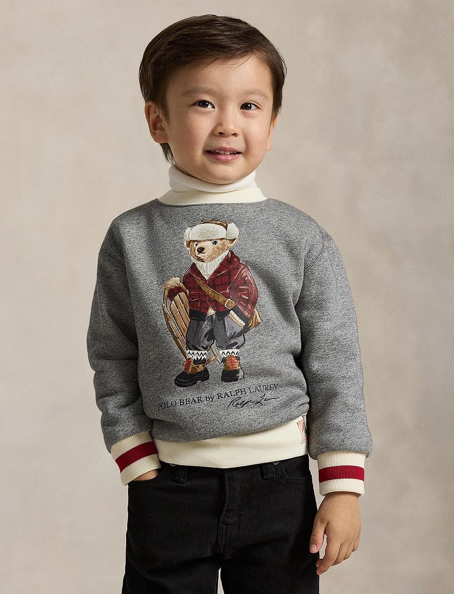 Ralph Lauren Kids - Polo Bear Fleece Sweatshirt - hol25 bear vintag - 4