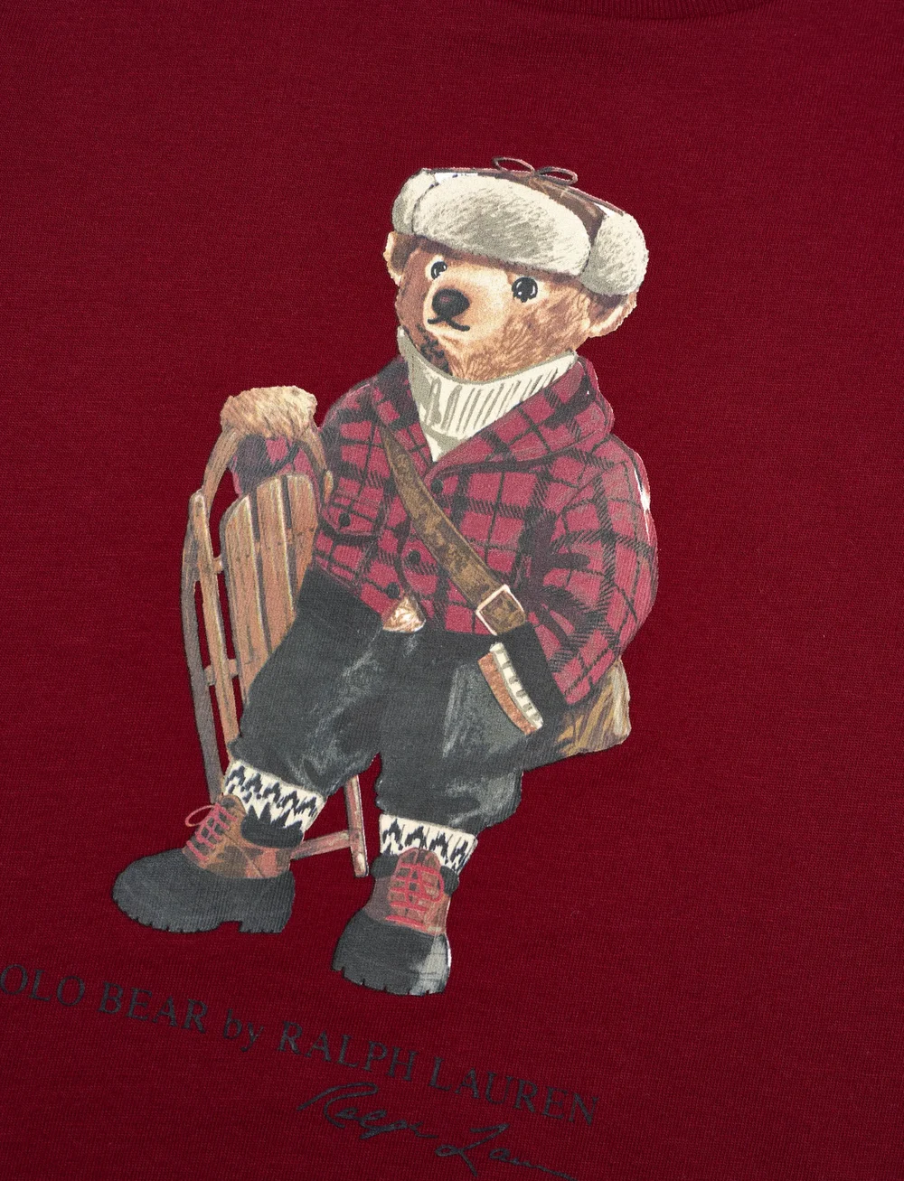 Ralph Lauren Kids - Polo Bear Cotton Long-Sleeve Tee - långärmade t-shirts - hol25 bear holida - 2